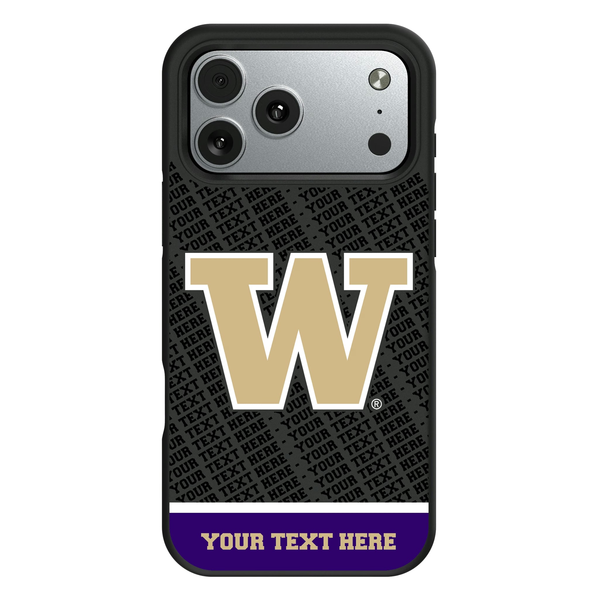 University of Washington Huskies Personalized EndZone Plus iPhone Bump Phone Case for Apple iPhone#Device_iPhone 17 Pro Max