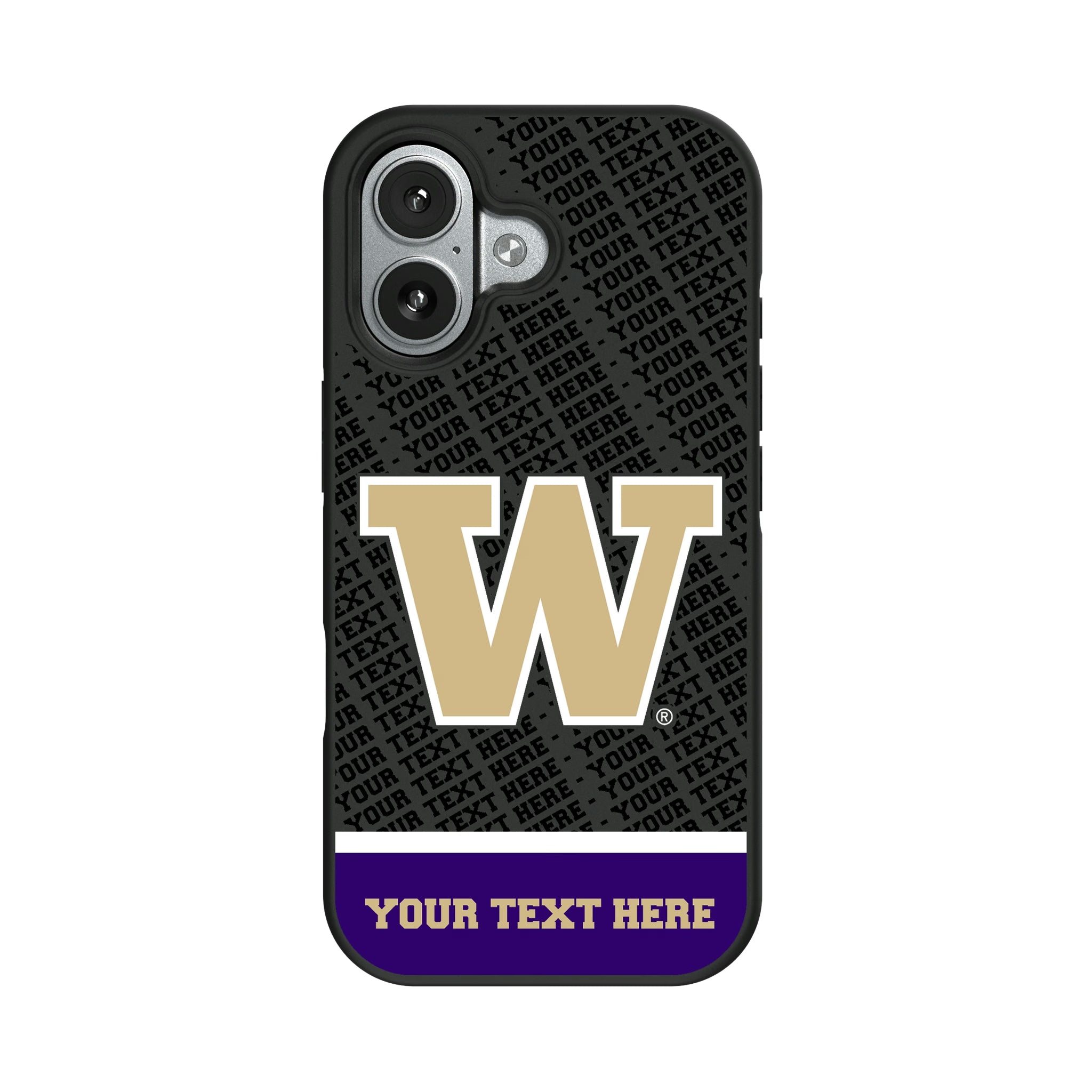 University of Washington Huskies Personalized EndZone Plus iPhone Bump Phone Case for Apple iPhone#Device_iPhone 17