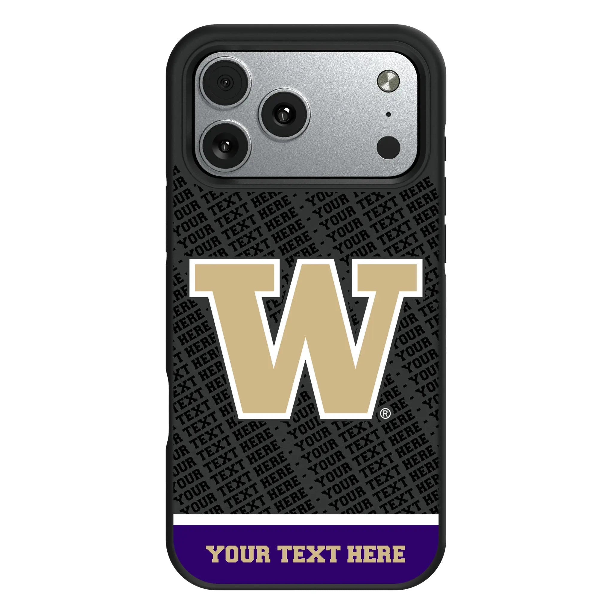 University of Washington Huskies Personalized EndZone Plus iPhone Bump Phone Case for Apple iPhone#Device_iPhone 17 Pro Max