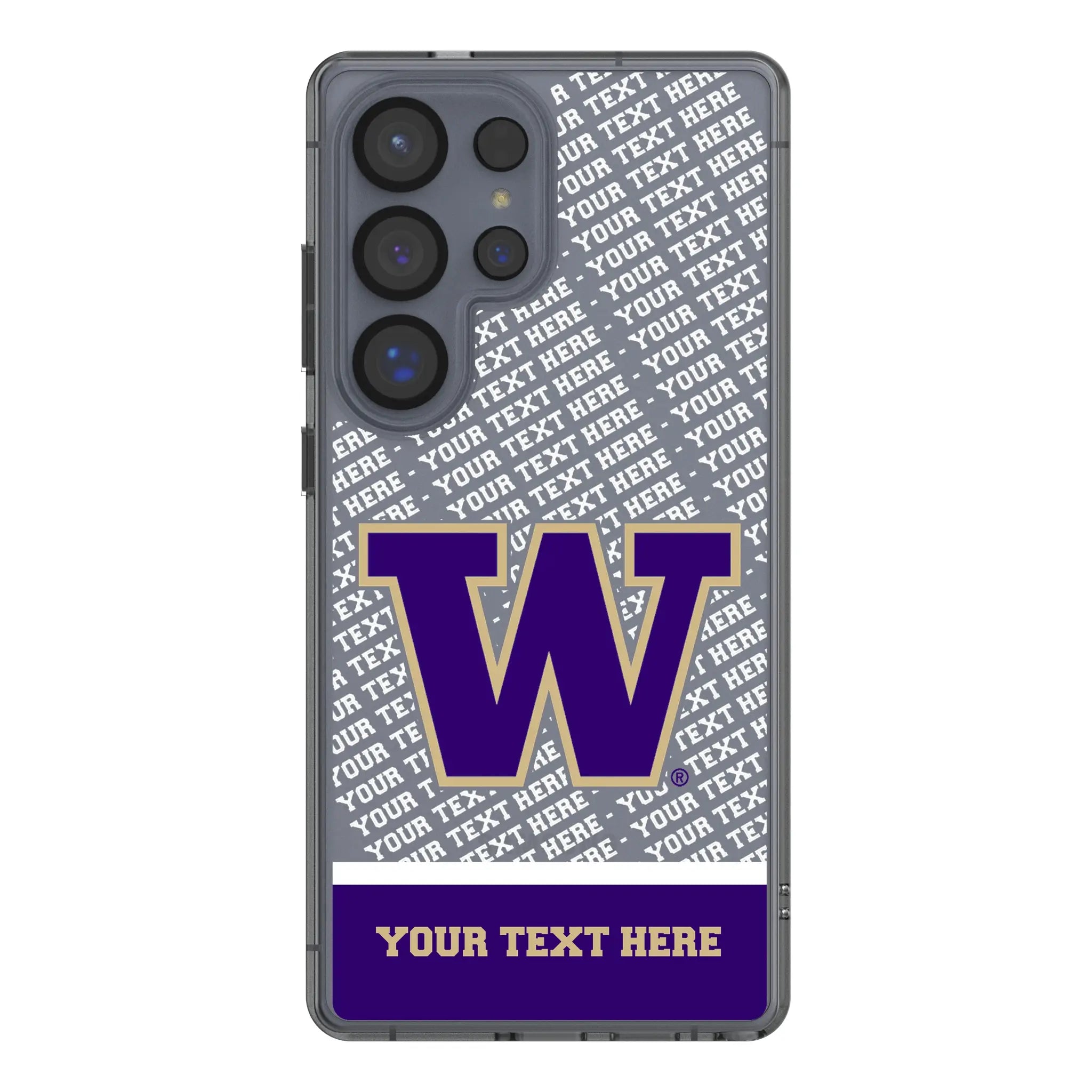 University of Washington Huskies Personalized EndZone Plus Galaxy Clear Phone Case for Samsung Galaxy#Device_Galaxy S25 Ultra