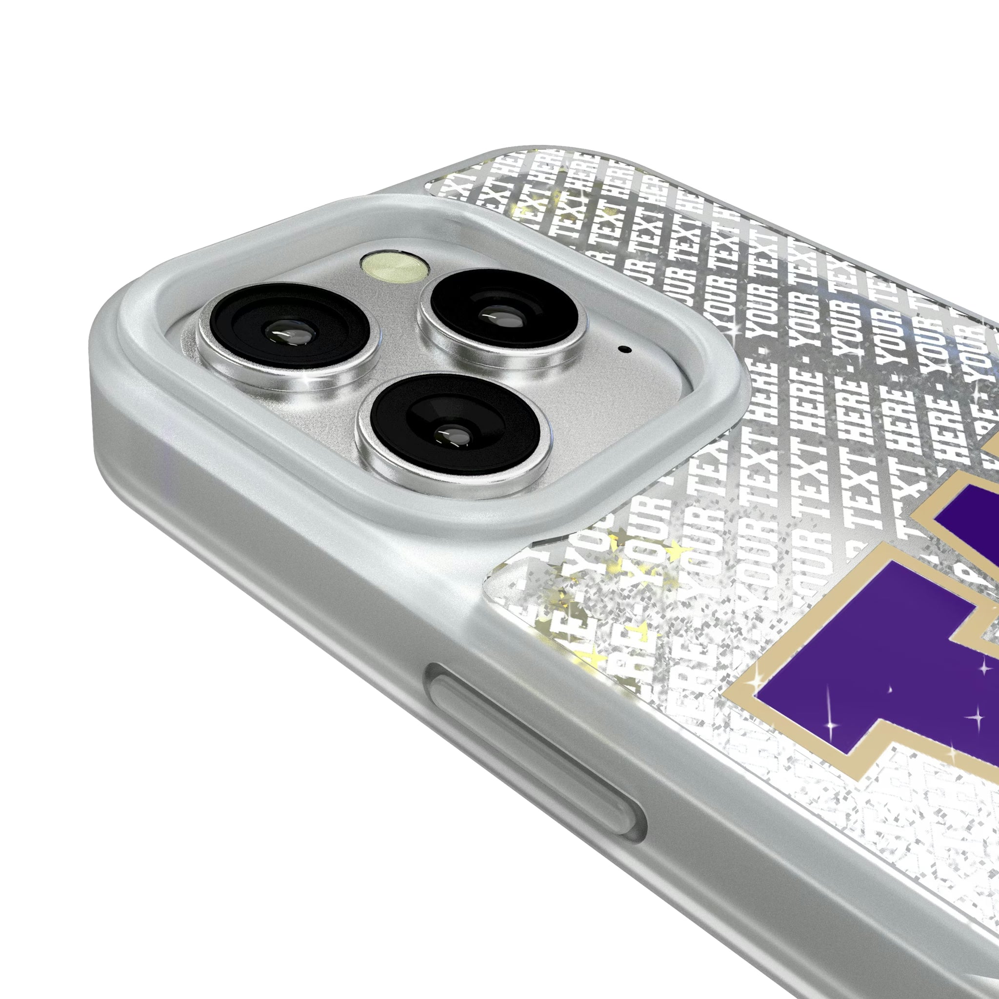 University of Washington Huskies Personalized EndZone Plus iPhone Glitter Phone Case for Apple iPhone - Detail#Device_iPhone 16 Pro