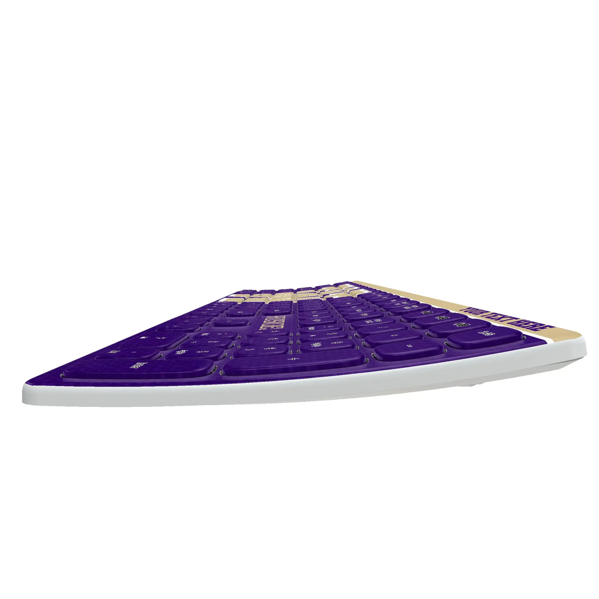 University of Washington Huskies Personalized Endzone Solid KKB605 Curved Wireless Keyboard