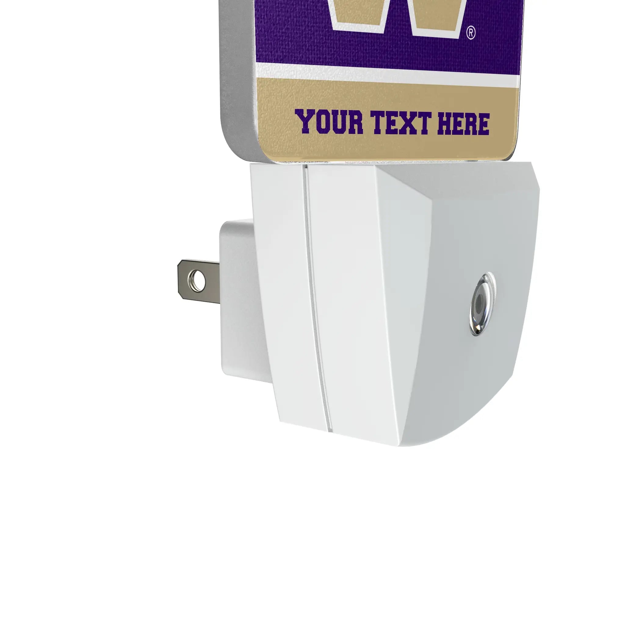University of Washington Huskies Personalized Endzone Solid Night Light 2-Pack - Detail