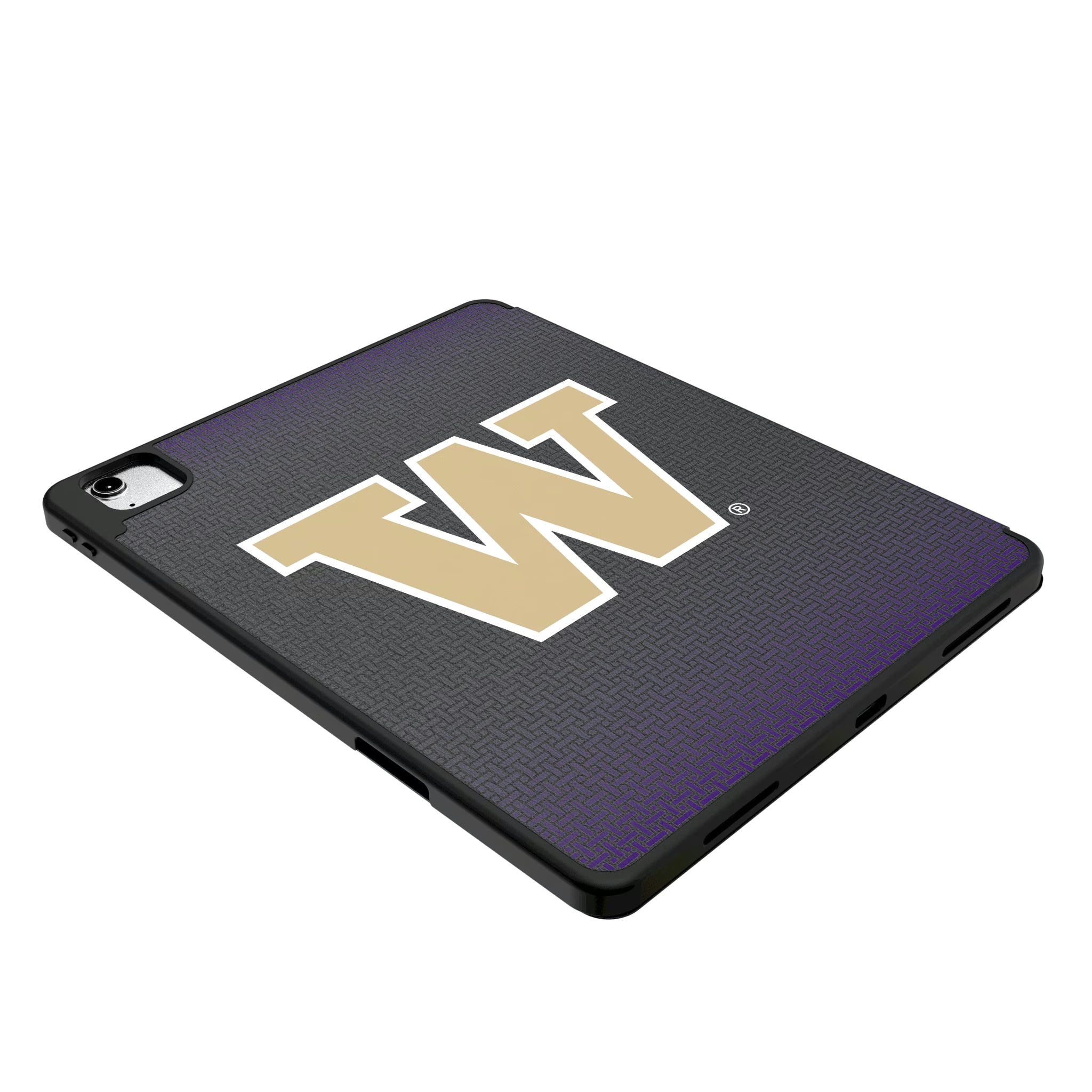 University of Washington Huskies Personalized Linen iPad Tablet Case for Apple iPad - Isometric View
