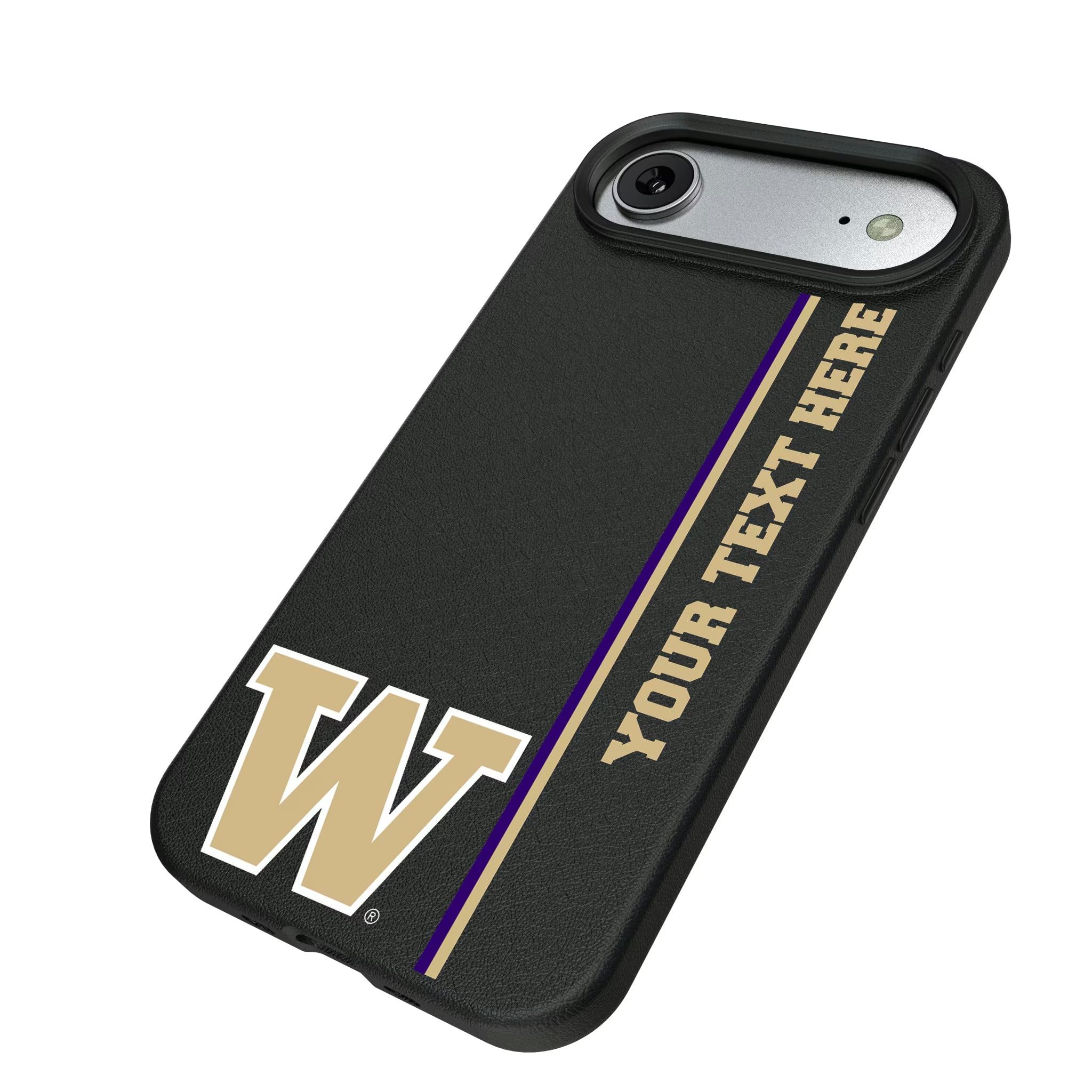 University of Washington Huskies Personalized Sidebard iPhone MagSafe Compatible Phone Case for Apple iPhone - Isometric View#Device_iPhone Air