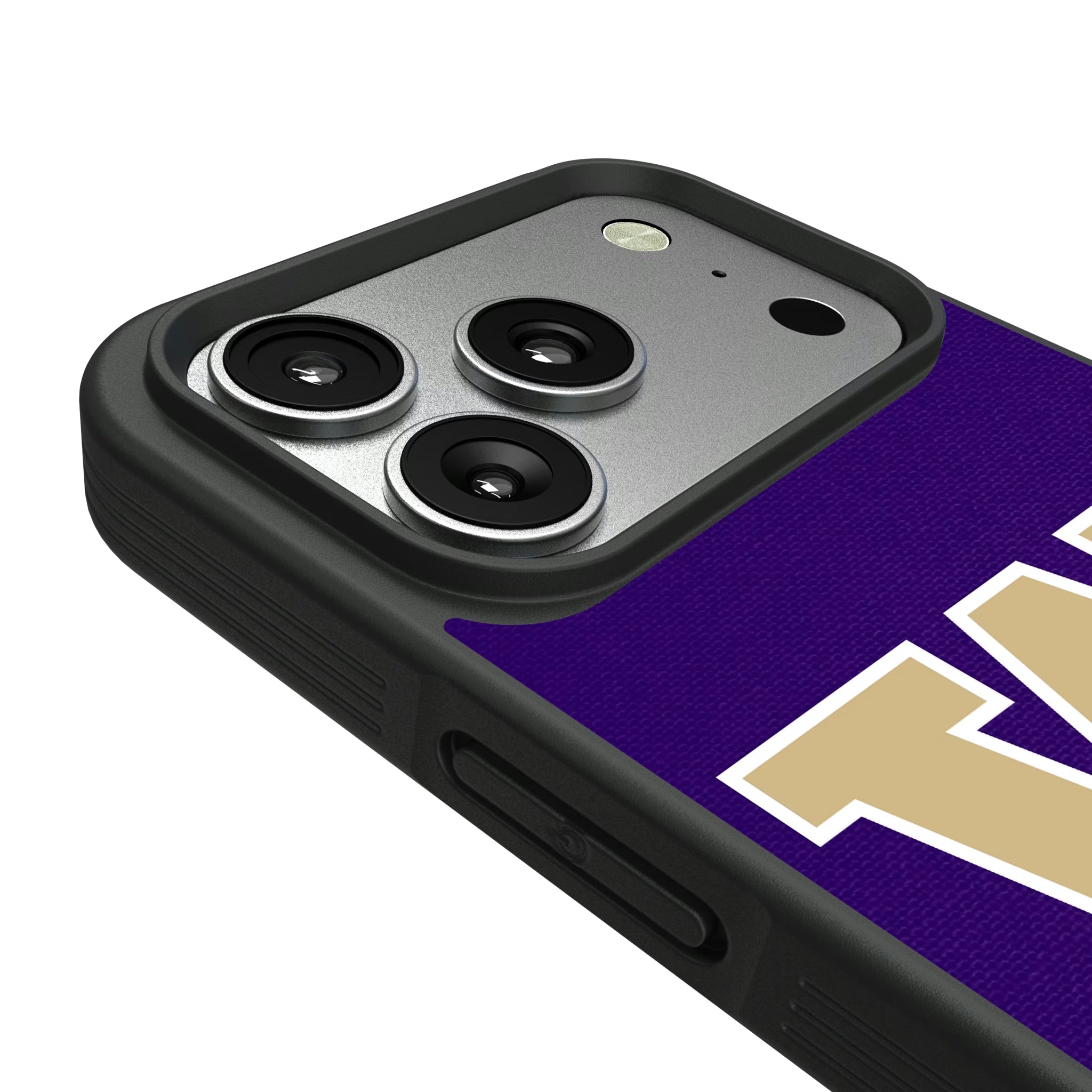 University of Washington Huskies Personalized Stripe iPhone Bump Phone Case for Apple iPhone - Detail#Device_iPhone 17 Pro