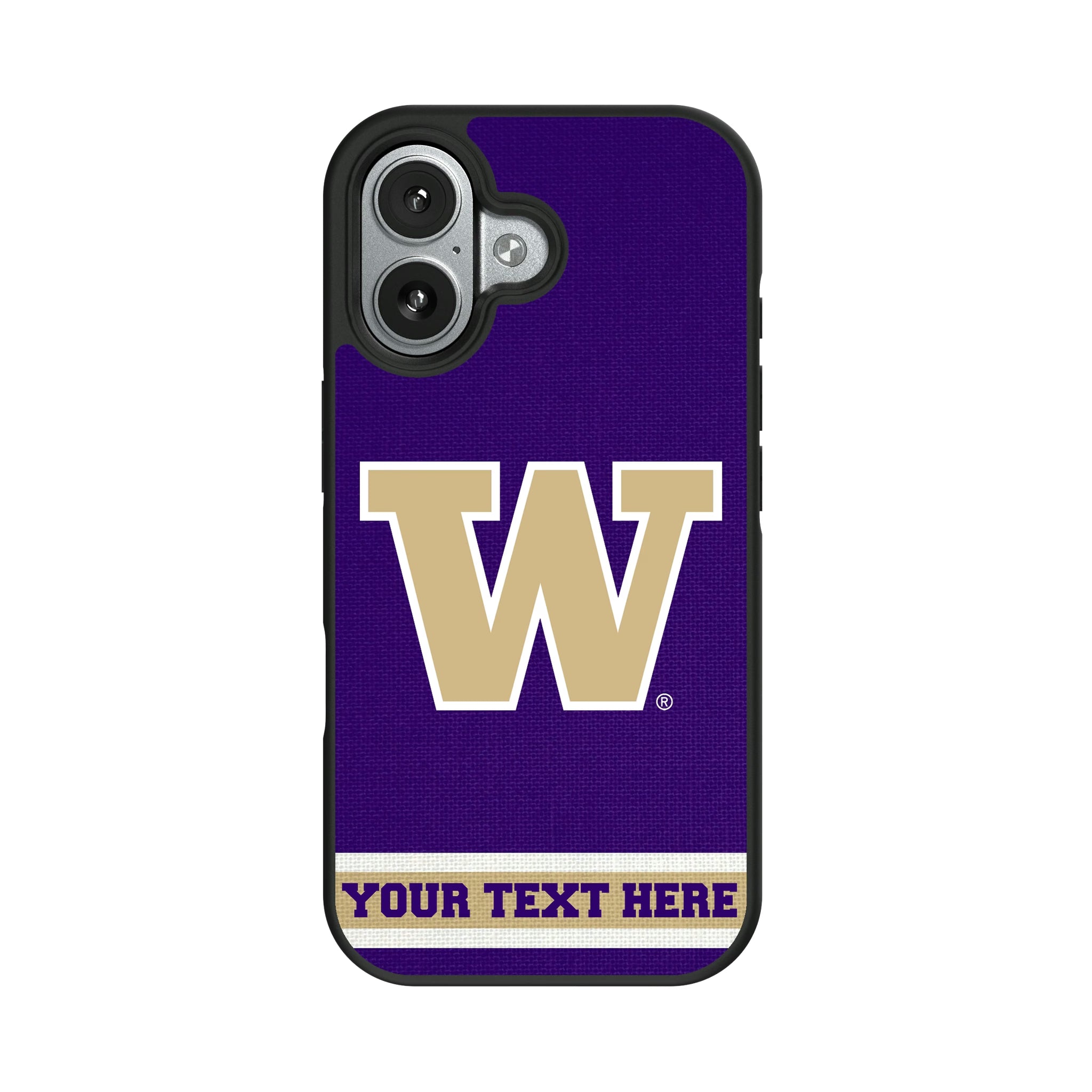 University of Washington Huskies Personalized Stripe iPhone Bump Phone Case for Apple iPhone#Device_iPhone 17