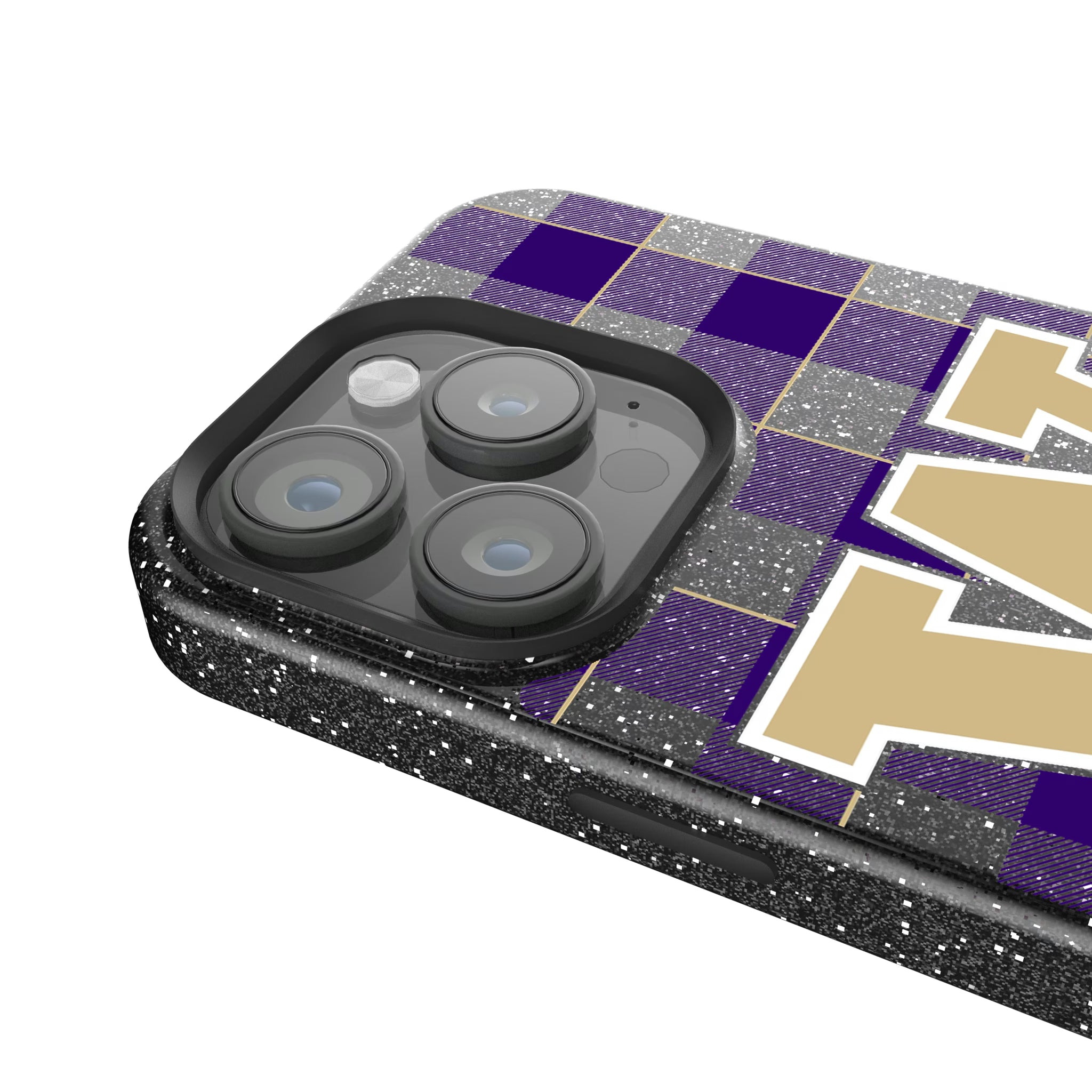 University of Washington Huskies Plaid iPhone Bling Phone Case for Apple iPhone - Detail