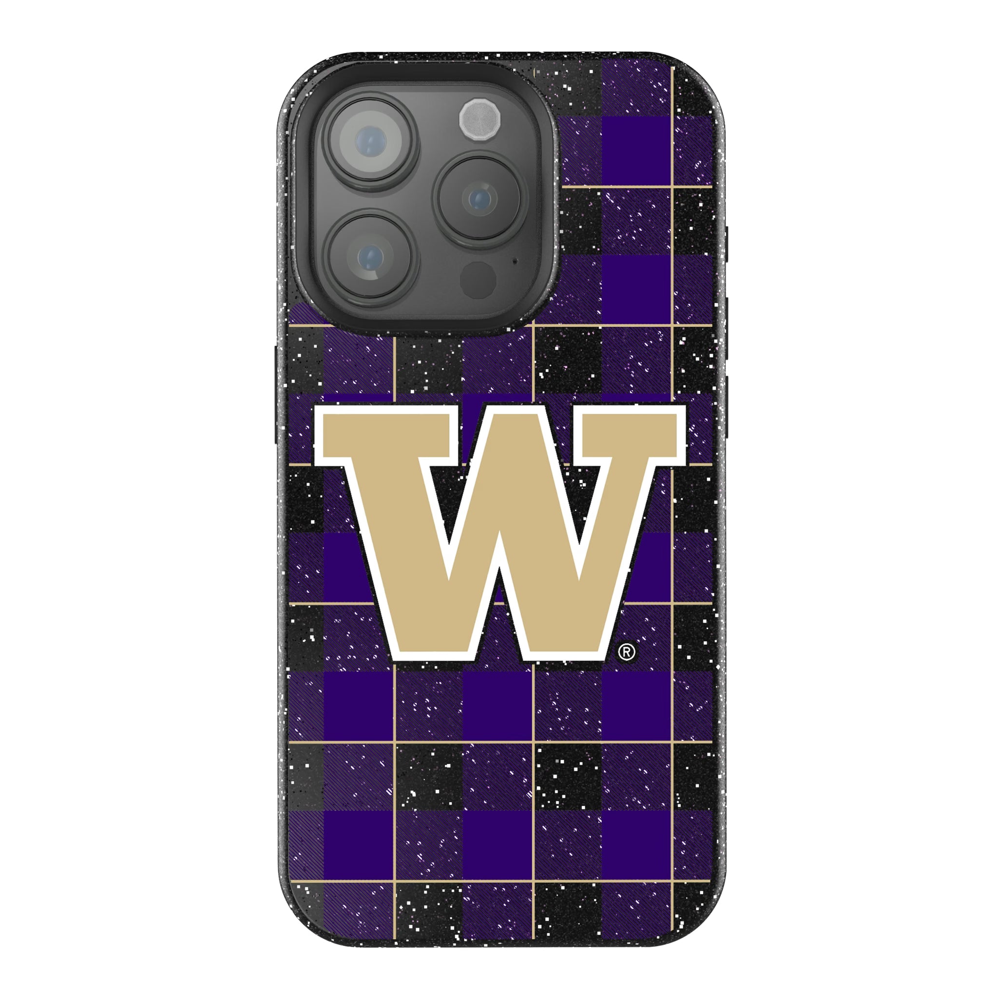 University of Washington Huskies Plaid iPhone Bling Phone Case for Apple iPhone