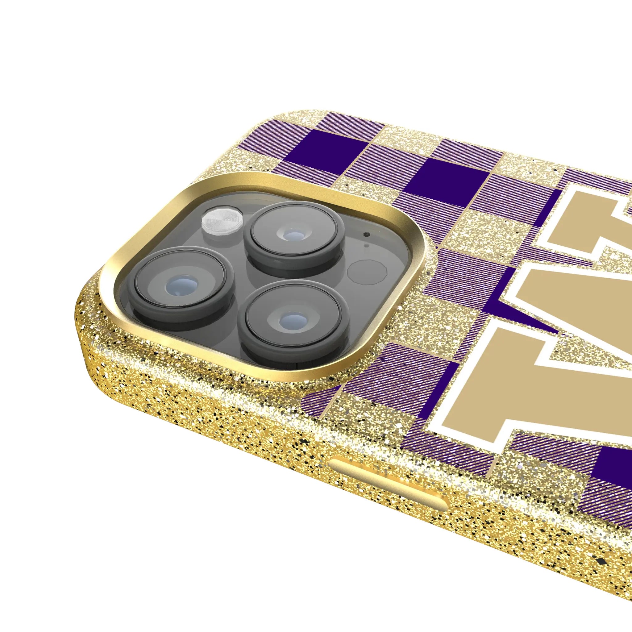 University of Washington Huskies Plaid iPhone Bling Phone Case for Apple iPhone - Detail