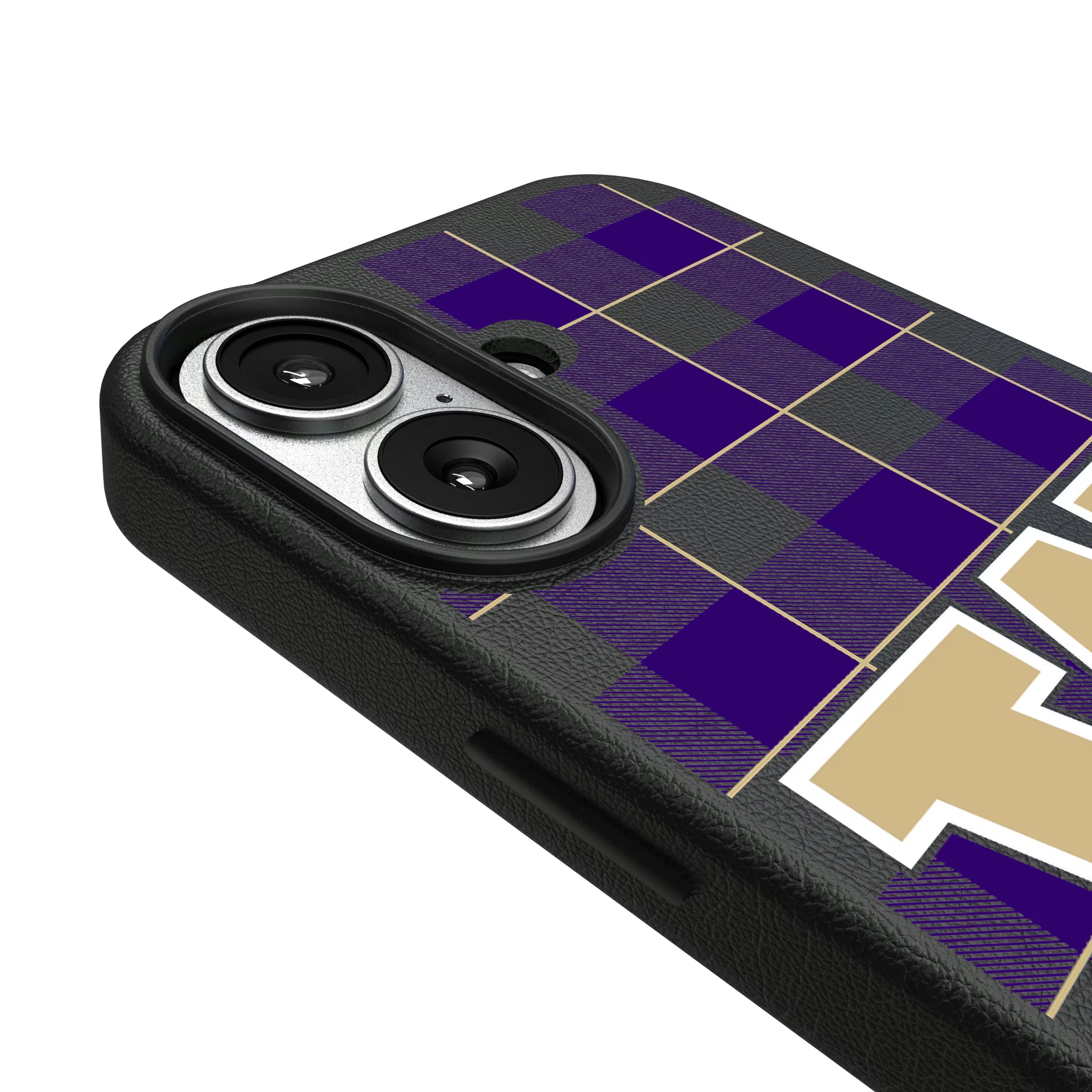 University of Washington Huskies Plaid iPhone MagSafe Compatible Phone Case for Apple iPhone - Detail#Device_iPhone 17