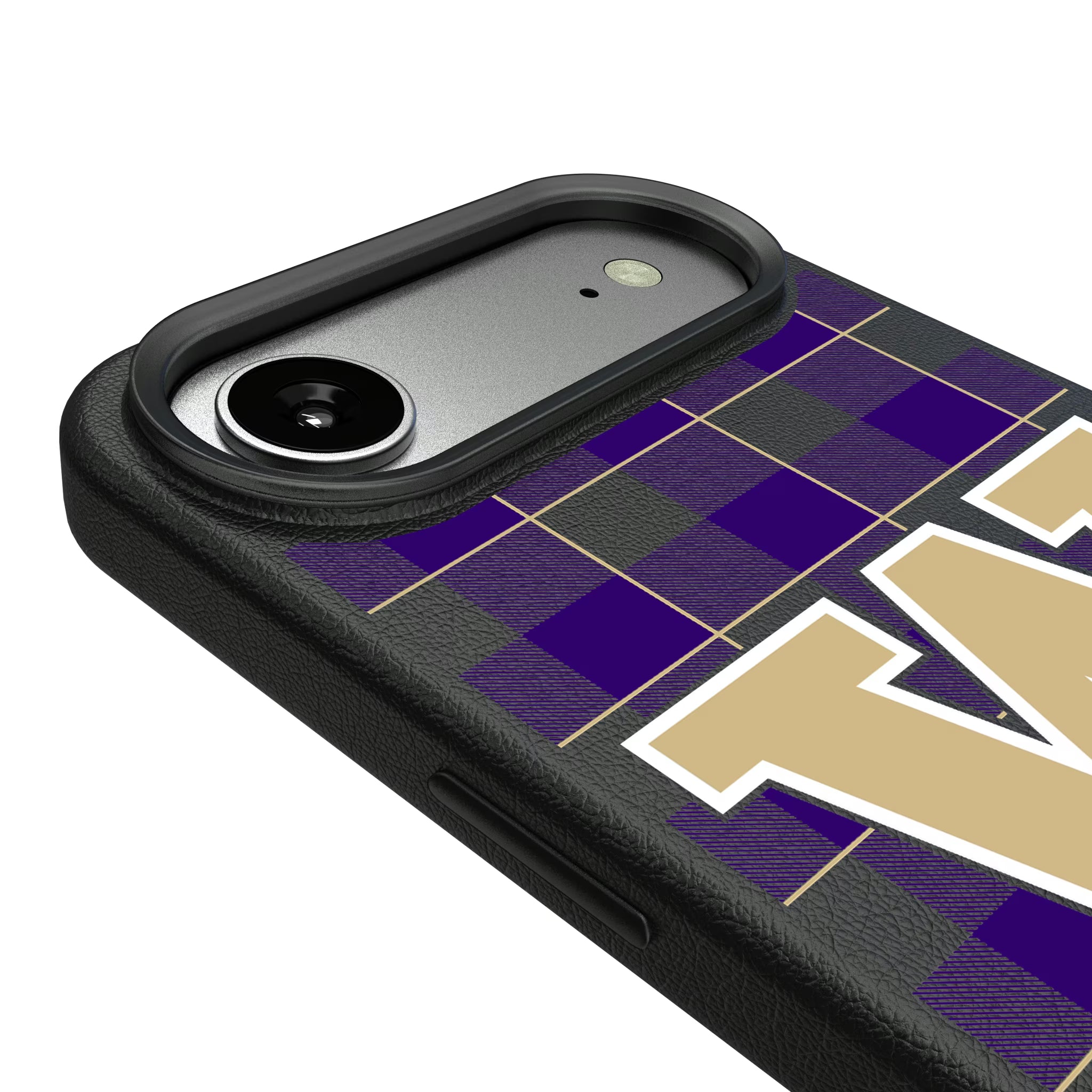 University of Washington Huskies Plaid iPhone MagSafe Compatible Phone Case for Apple iPhone - Detail#Device_iPhone Air