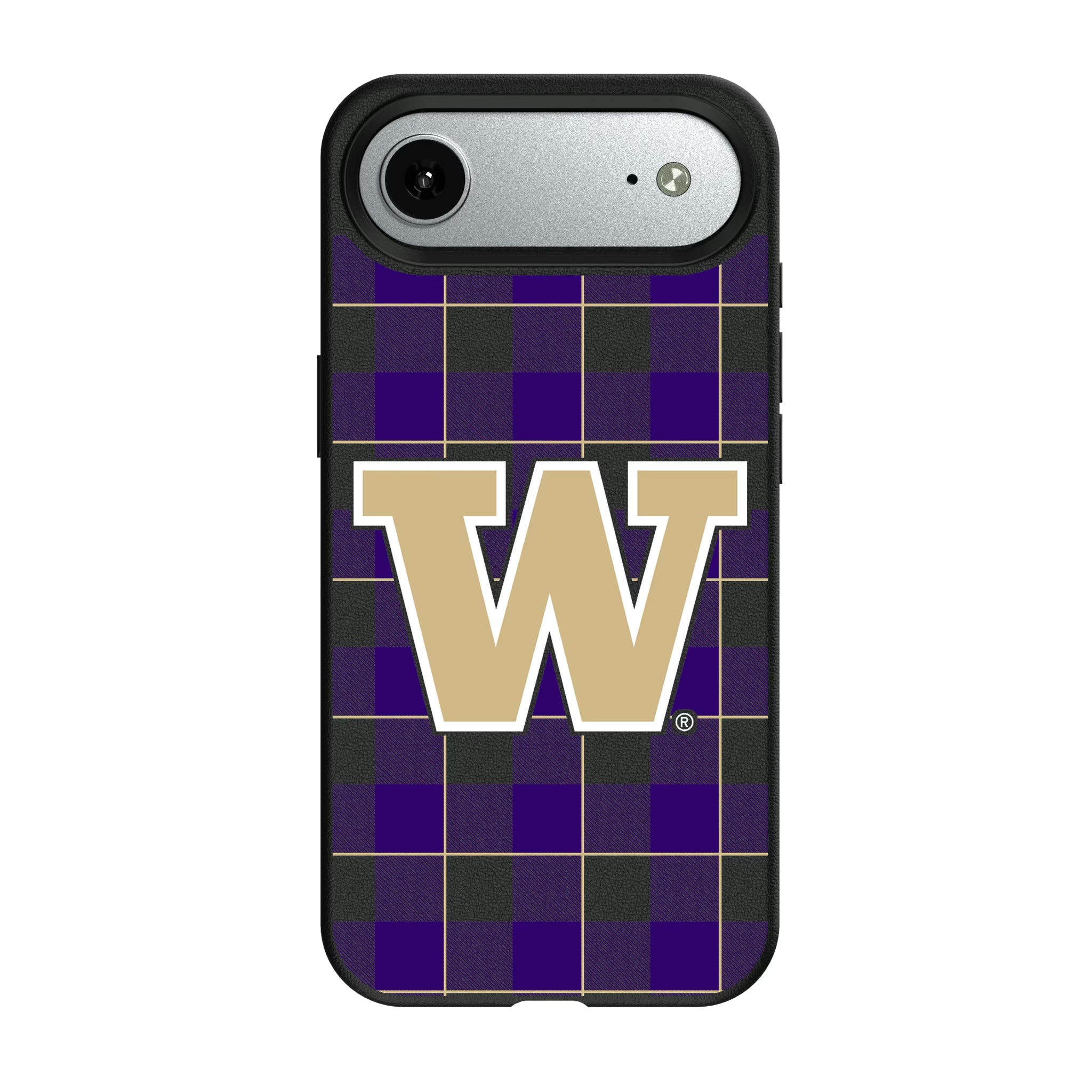 University of Washington Huskies Plaid iPhone MagSafe Compatible Phone Case for Apple iPhone#Device_iPhone Air