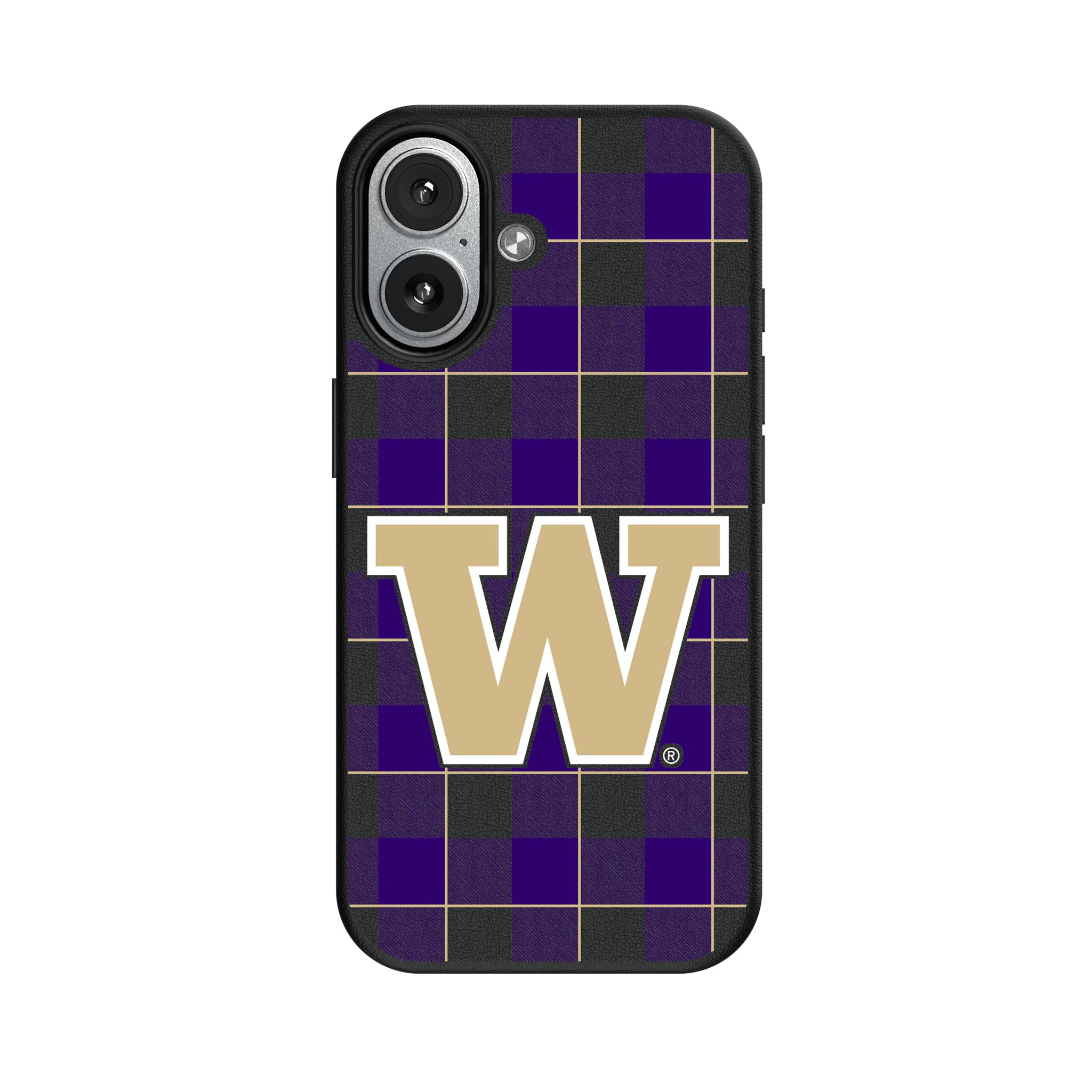 University of Washington Huskies Plaid iPhone MagSafe Compatible Phone Case for Apple iPhone#Device_iPhone 17
