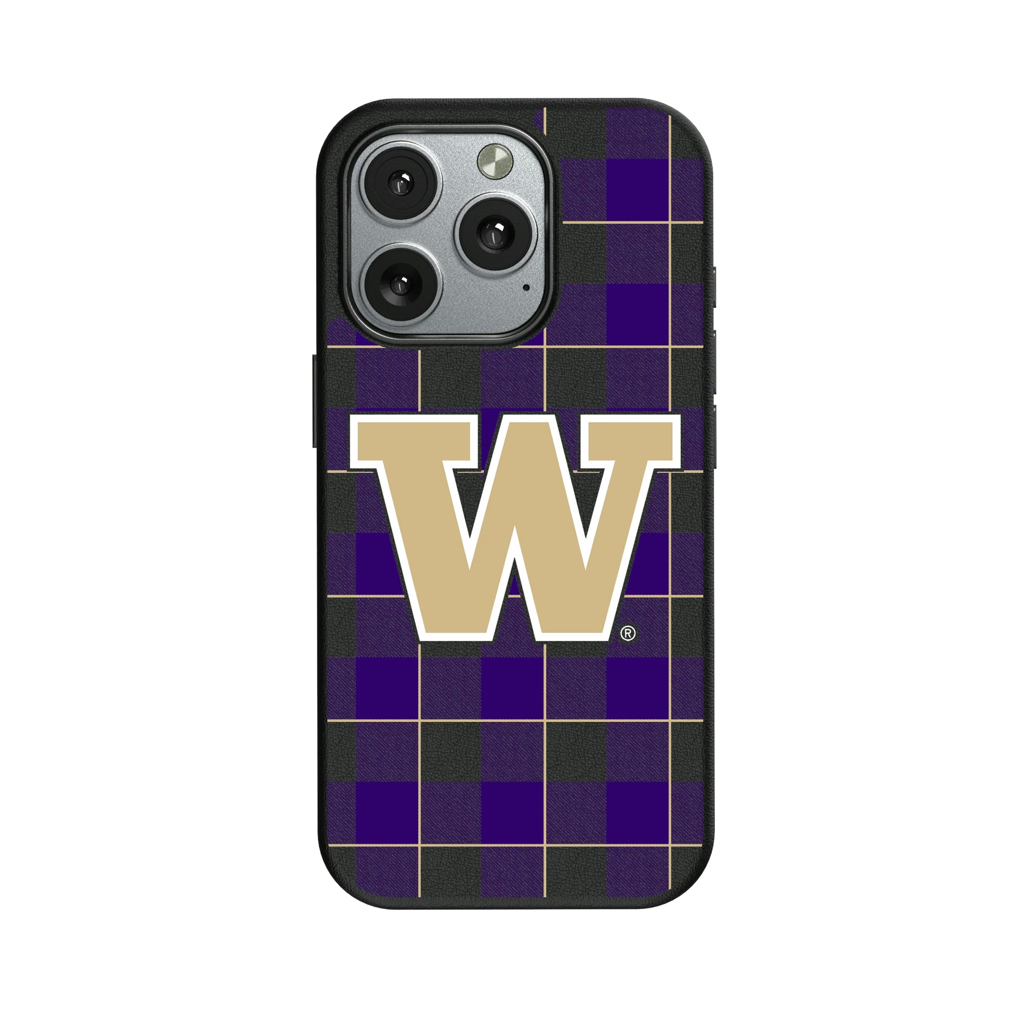 University of Washington Huskies Plaid iPhone MagSafe Compatible Phone Case for Apple iPhone