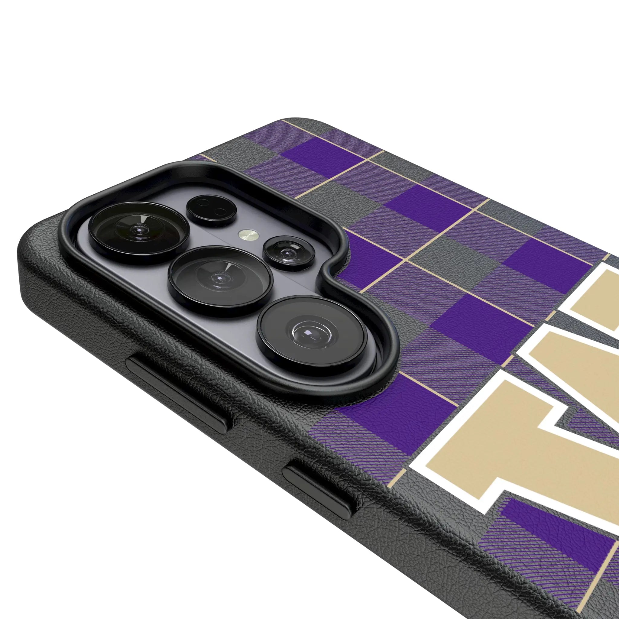 University of Washington Huskies Plaid Galaxy MagSafe Compatible Phone Case for Samsung Galaxy - Detail#Device_Galaxy S26 Ultra