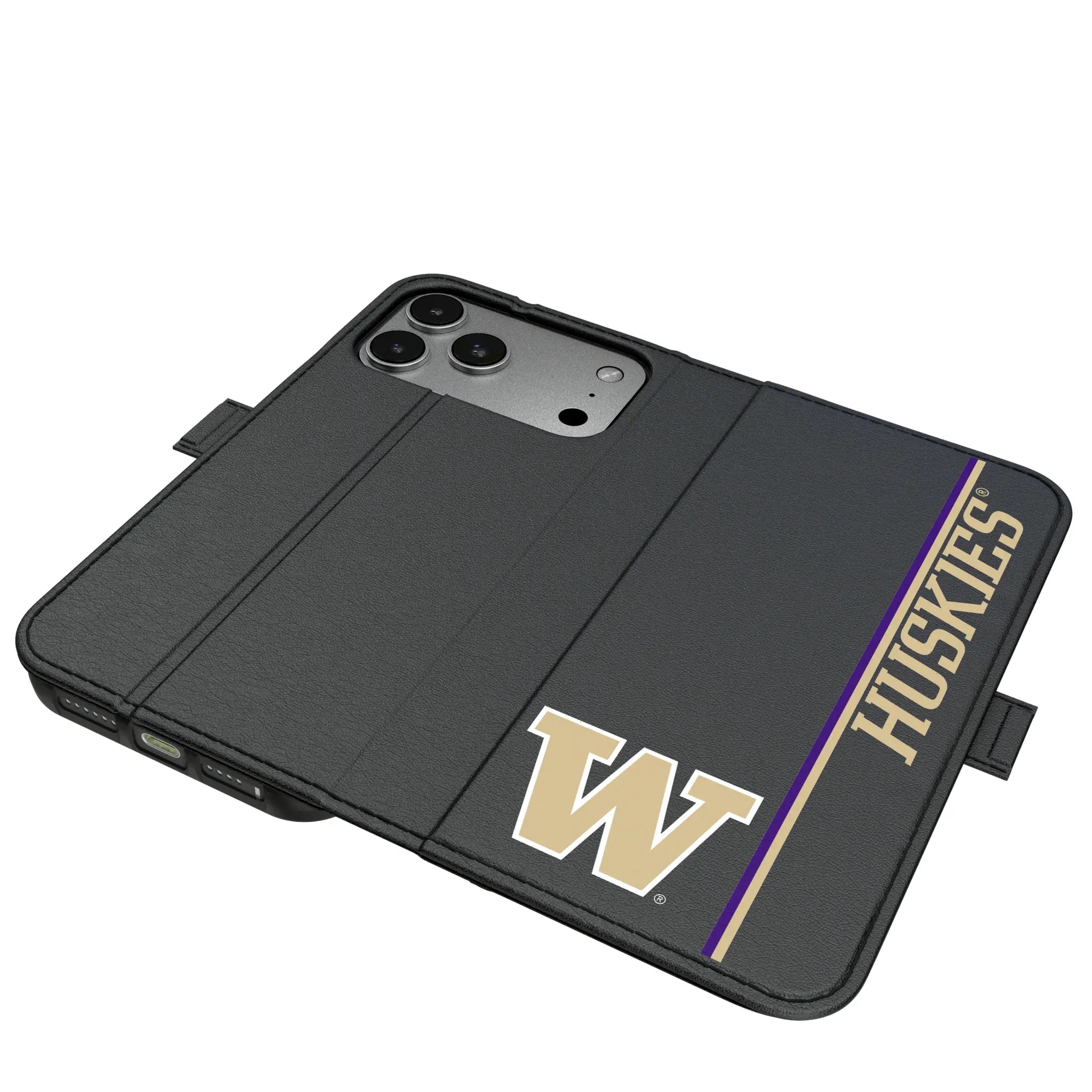 University of Washington Huskies Sidebar iPhone Folio Phone Case for Apple iPhone#Device_iPhone 17 Pro Max