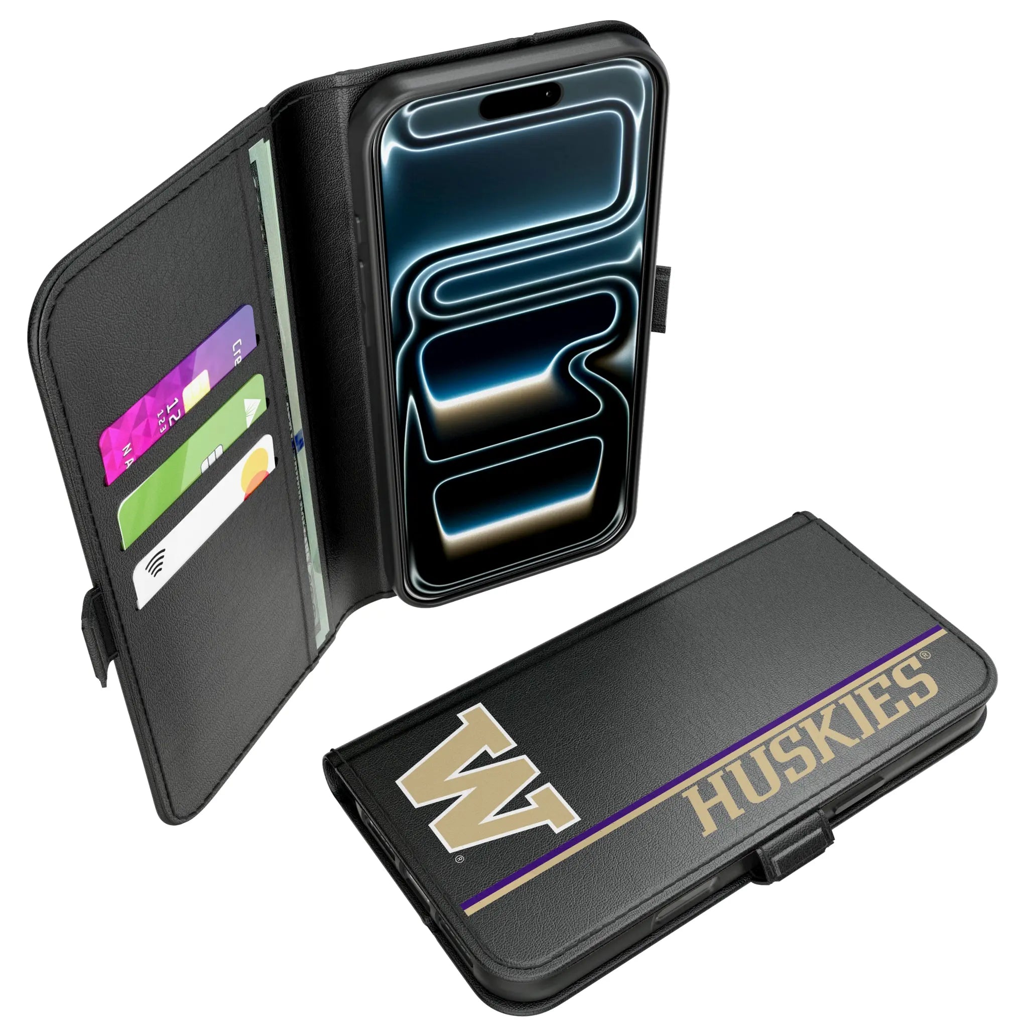 University of Washington Huskies Sidebar iPhone Folio Phone Case for Apple iPhone#Device_iPhone 17 Pro Max