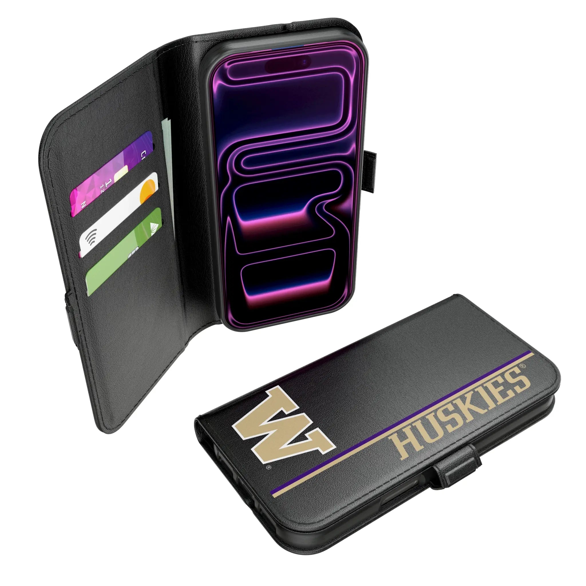 University of Washington Huskies Sidebar iPhone Folio Phone Case for Apple iPhone#Device_iPhone 17 Pro