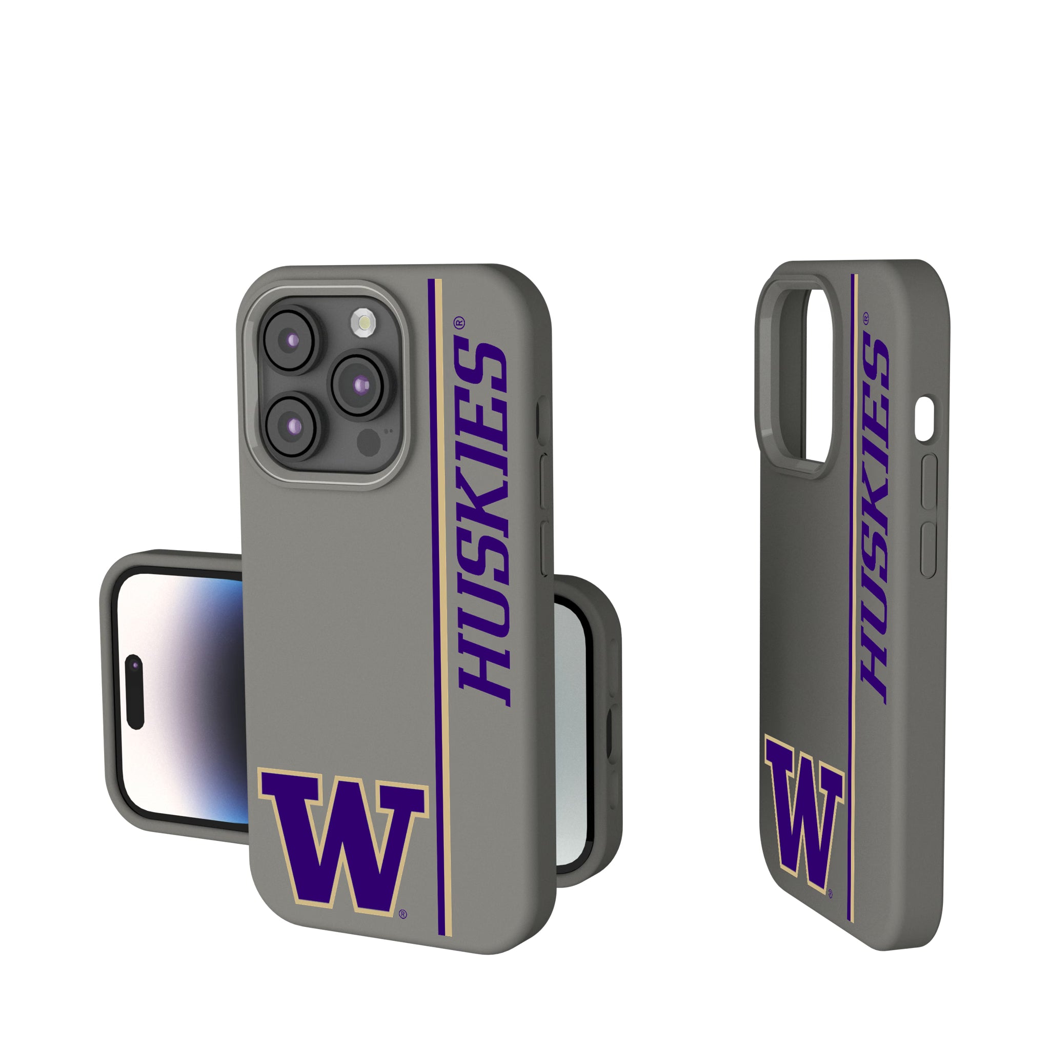 University of Washington Huskies Sidebar iPhone Soft Touch Phone Case for Apple iPhone
