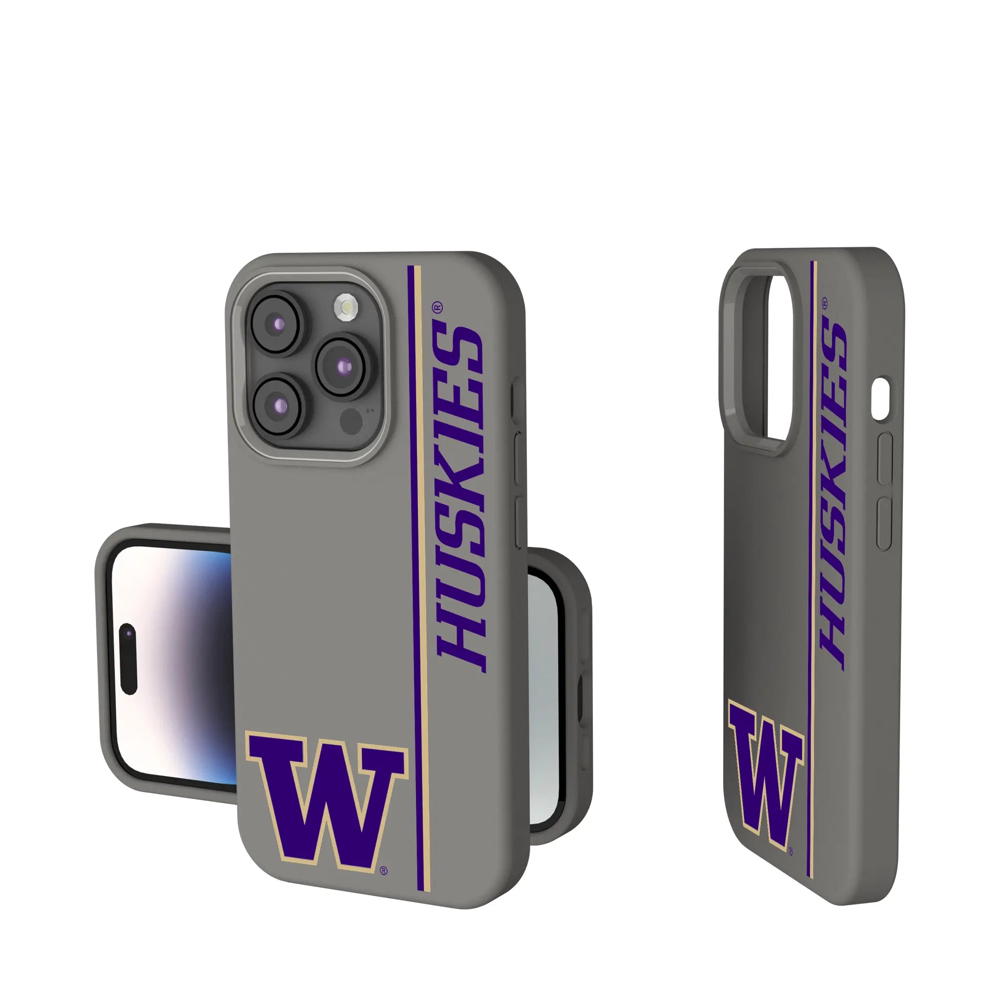 University of Washington Huskies Sidebar iPhone Soft Touch Phone Case for Apple iPhone