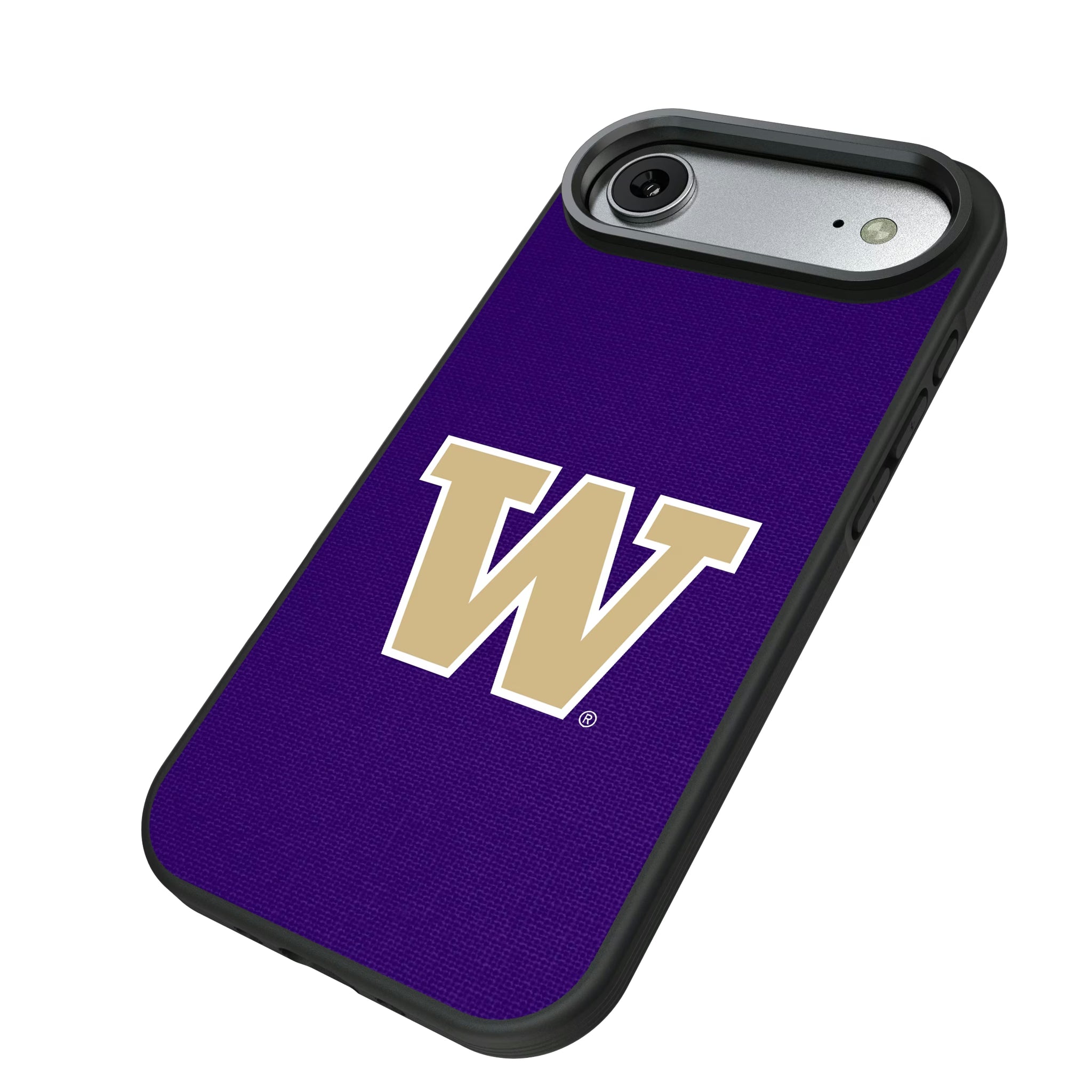 University of Washington Huskies Solid iPhone Bump Phone Case for Apple iPhone - Isometric View#Device_iPhone Air
