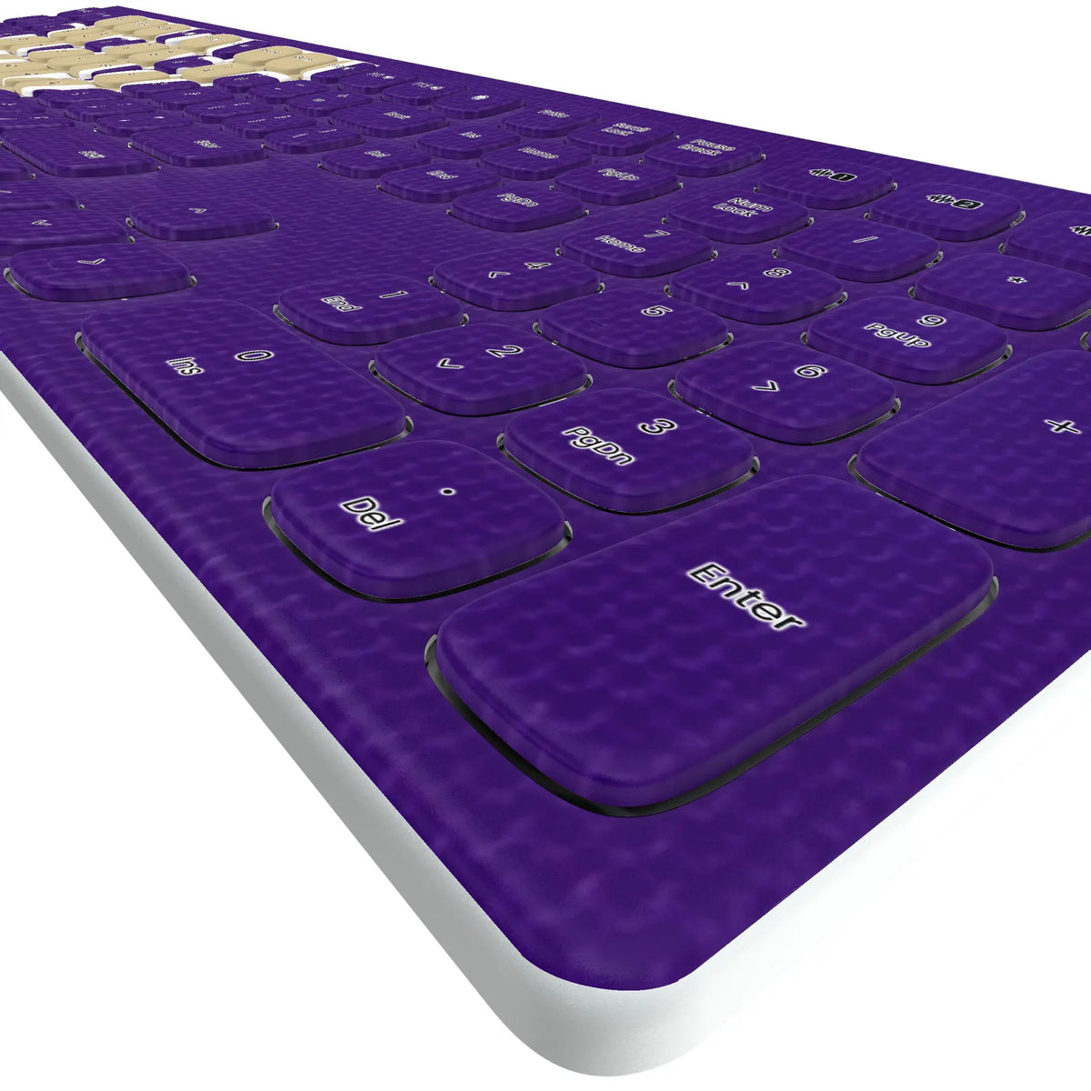 University of Washington Huskies Solid KKB605 Curved Wireless Keyboard - Detail