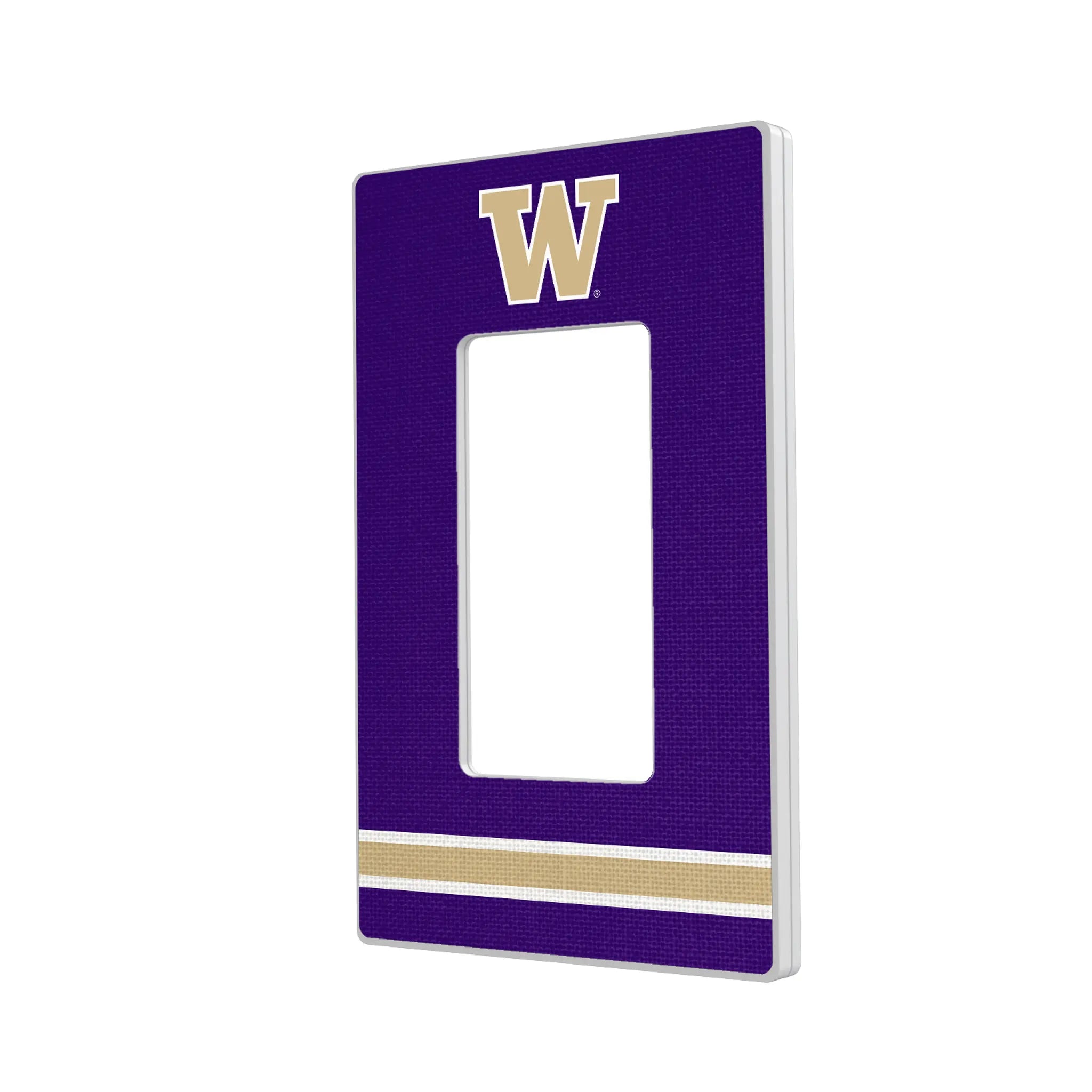 University of Washington Huskies Stripe Hidden-Screw Light Switch Plate#Style_Single Rocker