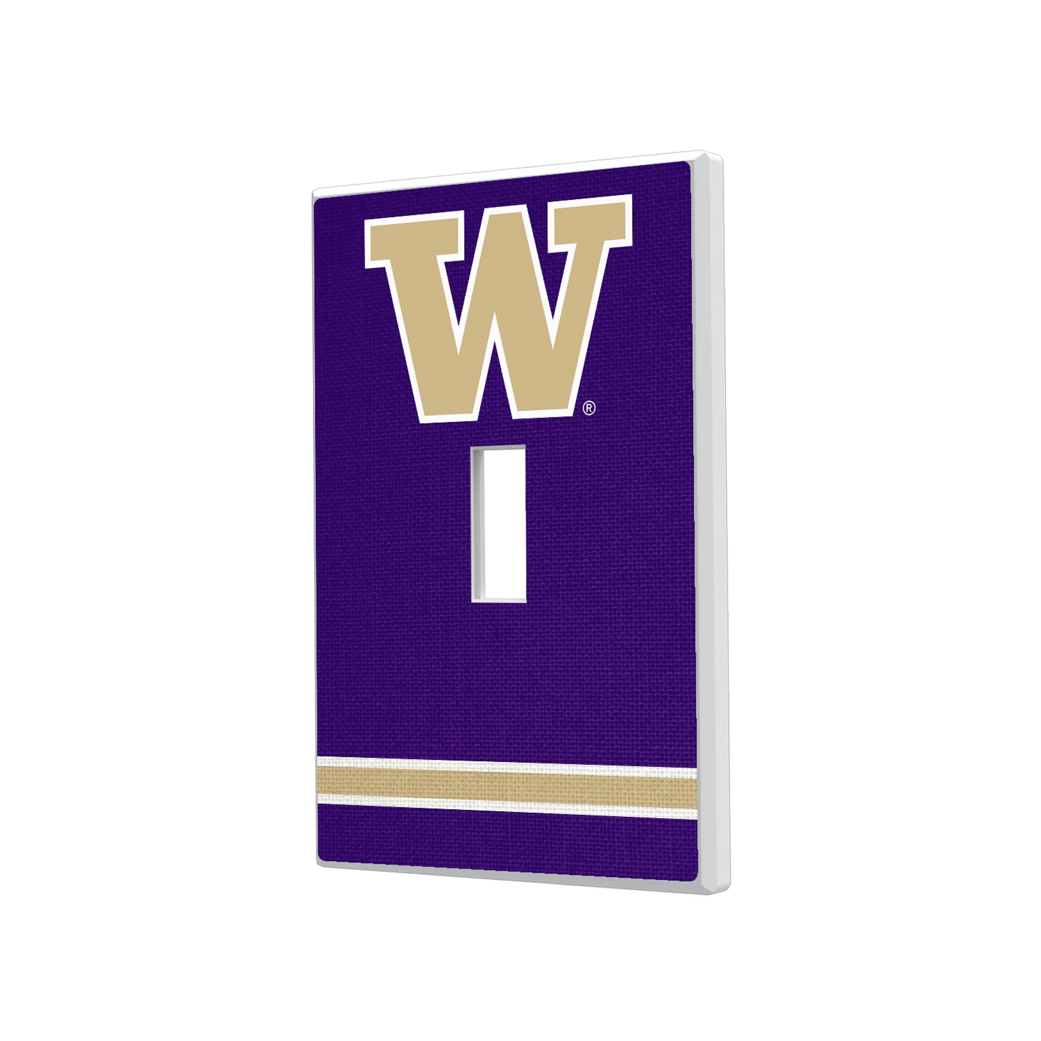 University of Washington Huskies Stripe Hidden-Screw Light Switch Plate#Style_Single Toggle