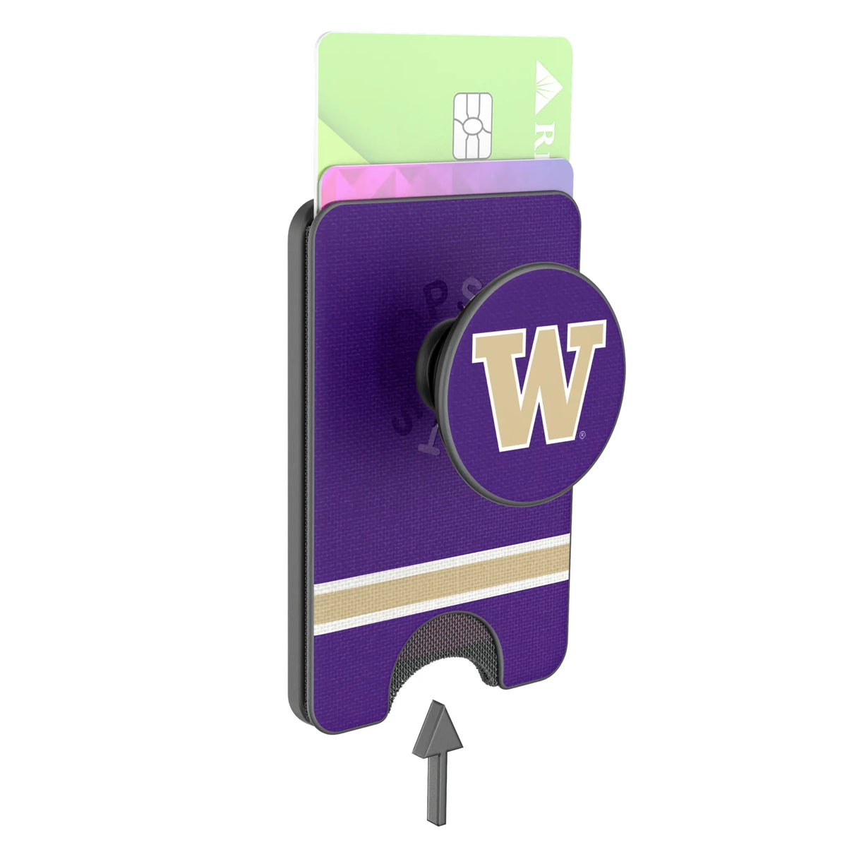 University of Washington Huskies Stripe Popsockets Wallet Magnetic - Detail
