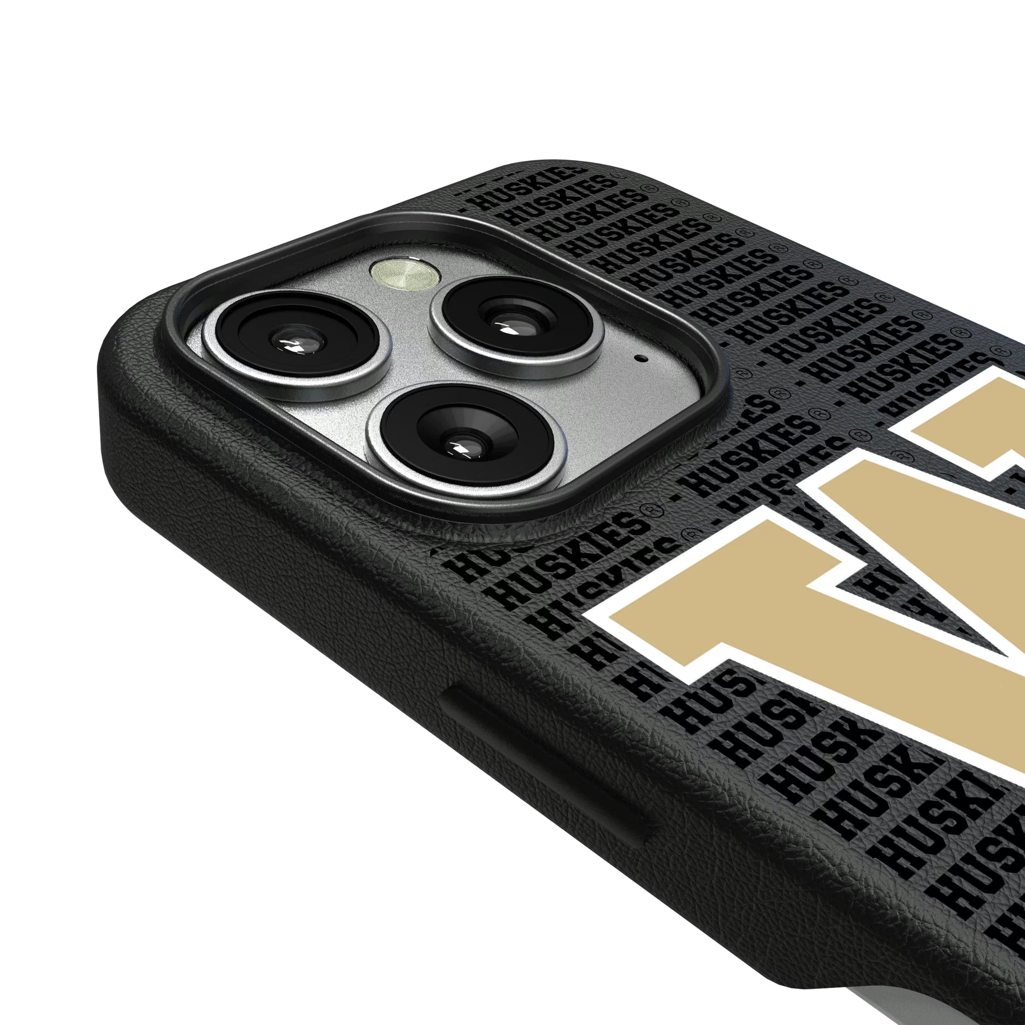 University of Washington Huskies Text Backdrop iPhone MagSafe Compatible Phone Case for Apple iPhone - Detail