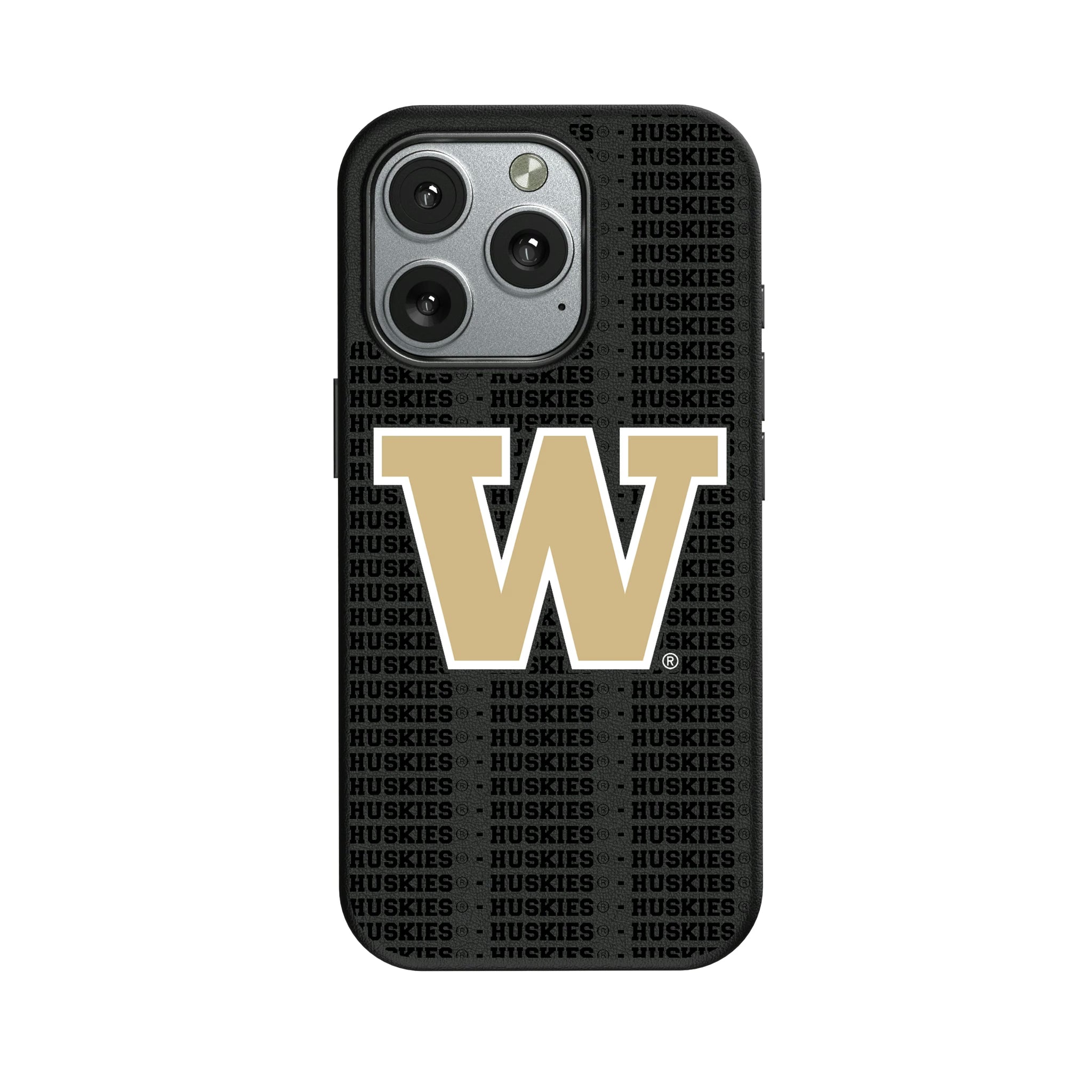 University of Washington Huskies Text Backdrop iPhone MagSafe Compatible Phone Case for Apple iPhone