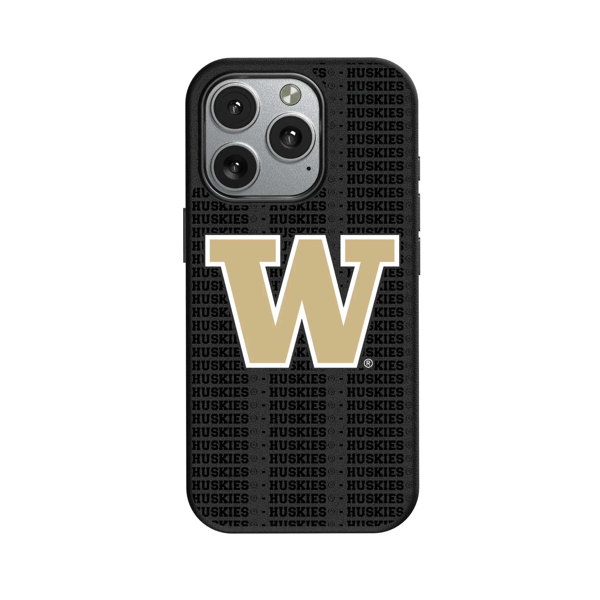 University of Washington Huskies Text Backdrop iPhone MagSafe Compatible Phone Case for Apple iPhone
