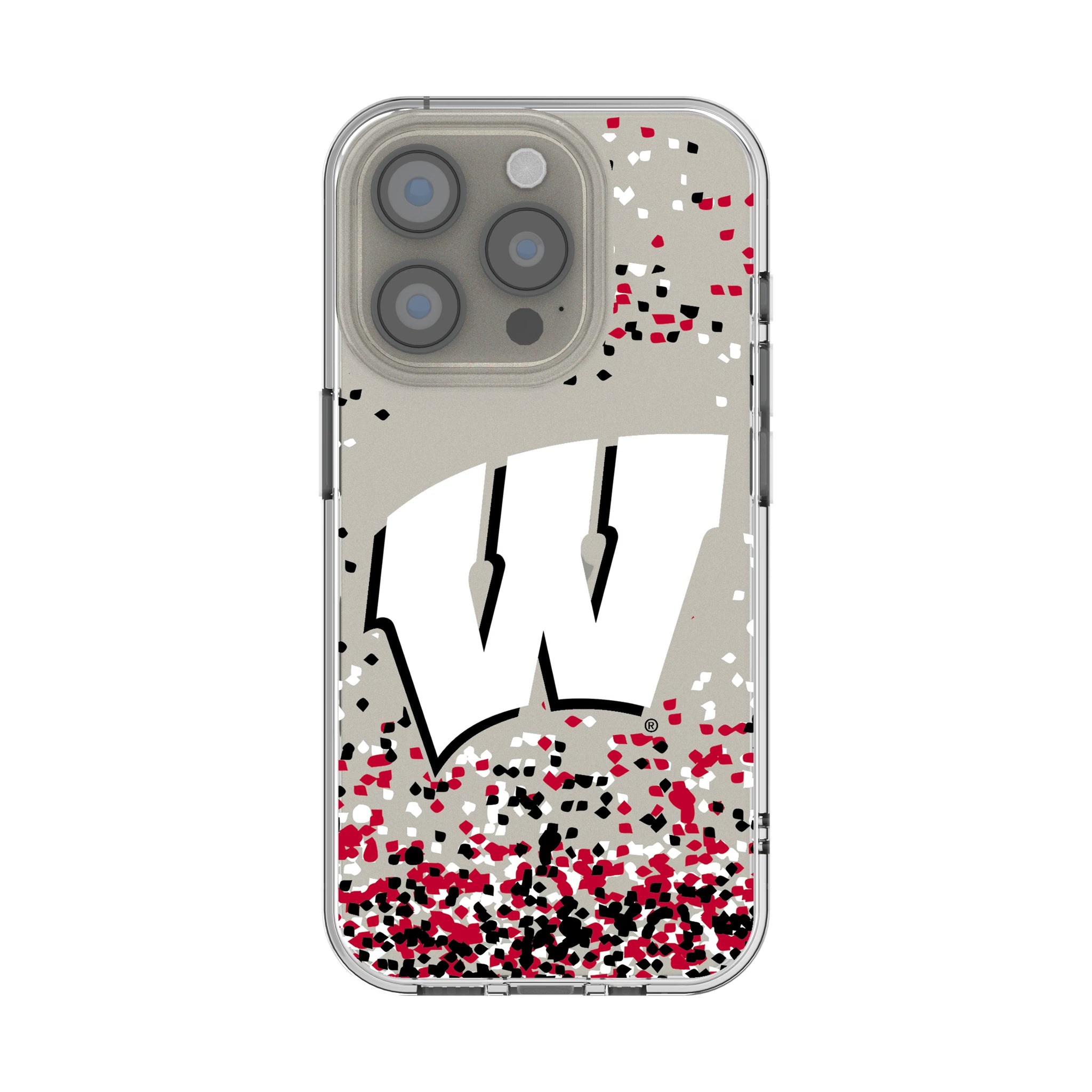 University of Wisconsin Badgers Confetti iPhone Clear Phone Case for Apple iPhone