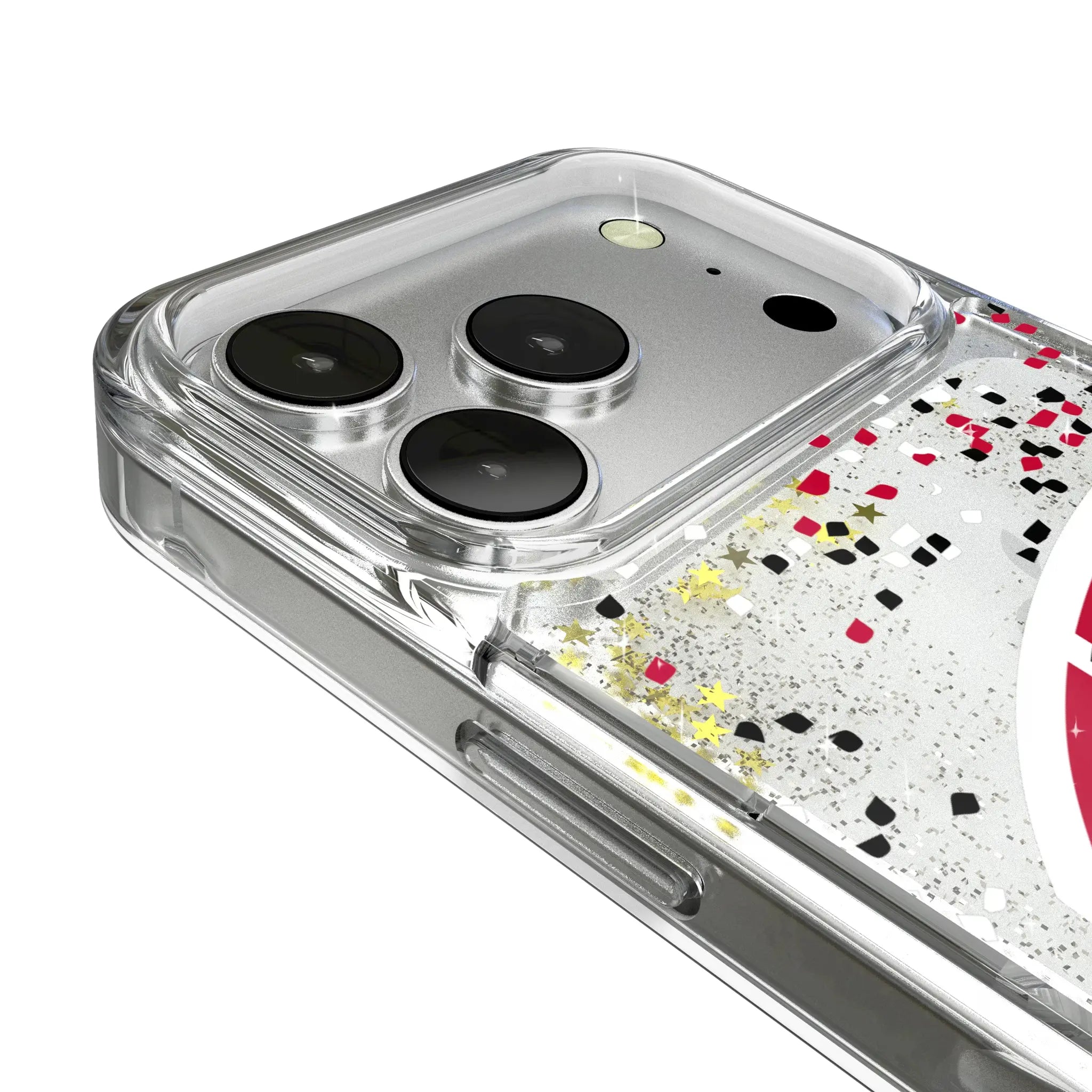 University of Wisconsin Badgers Confetti iPhone Glitter Phone Case for Apple iPhone - Detail