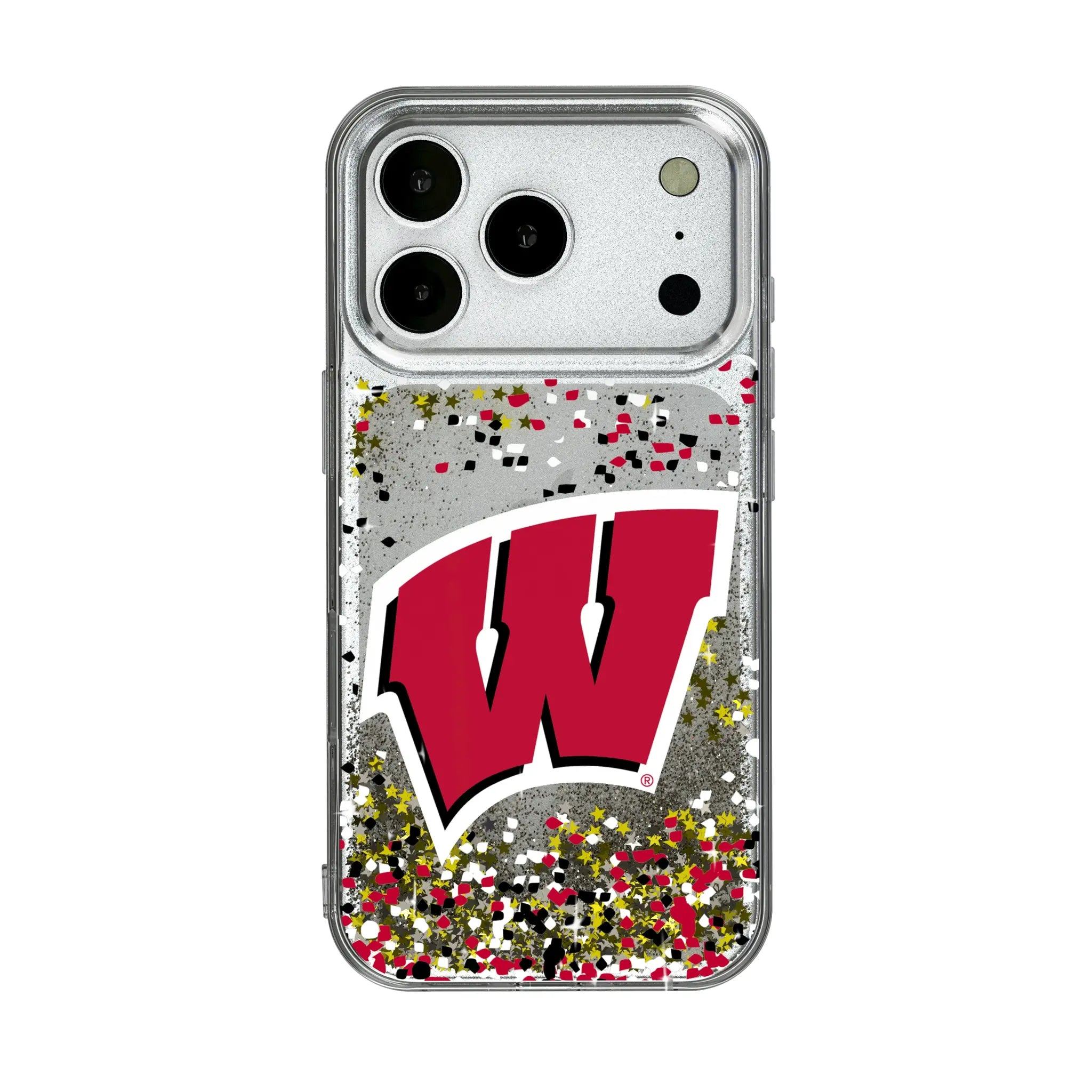University of Wisconsin Badgers Confetti iPhone Glitter Phone Case for Apple iPhone