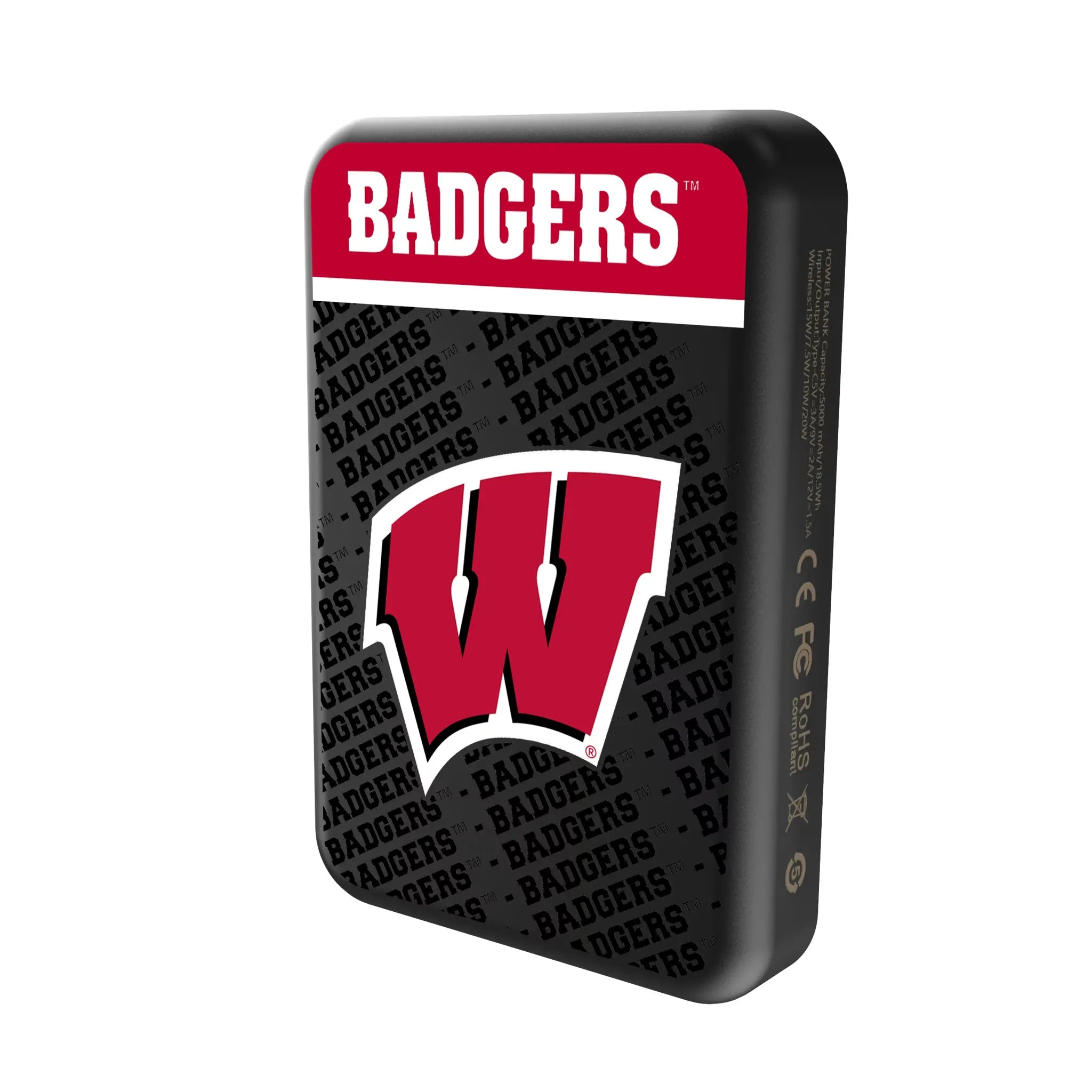 University of Wisconsin Badgers Endzone Plus Wireless Mag Power Bank