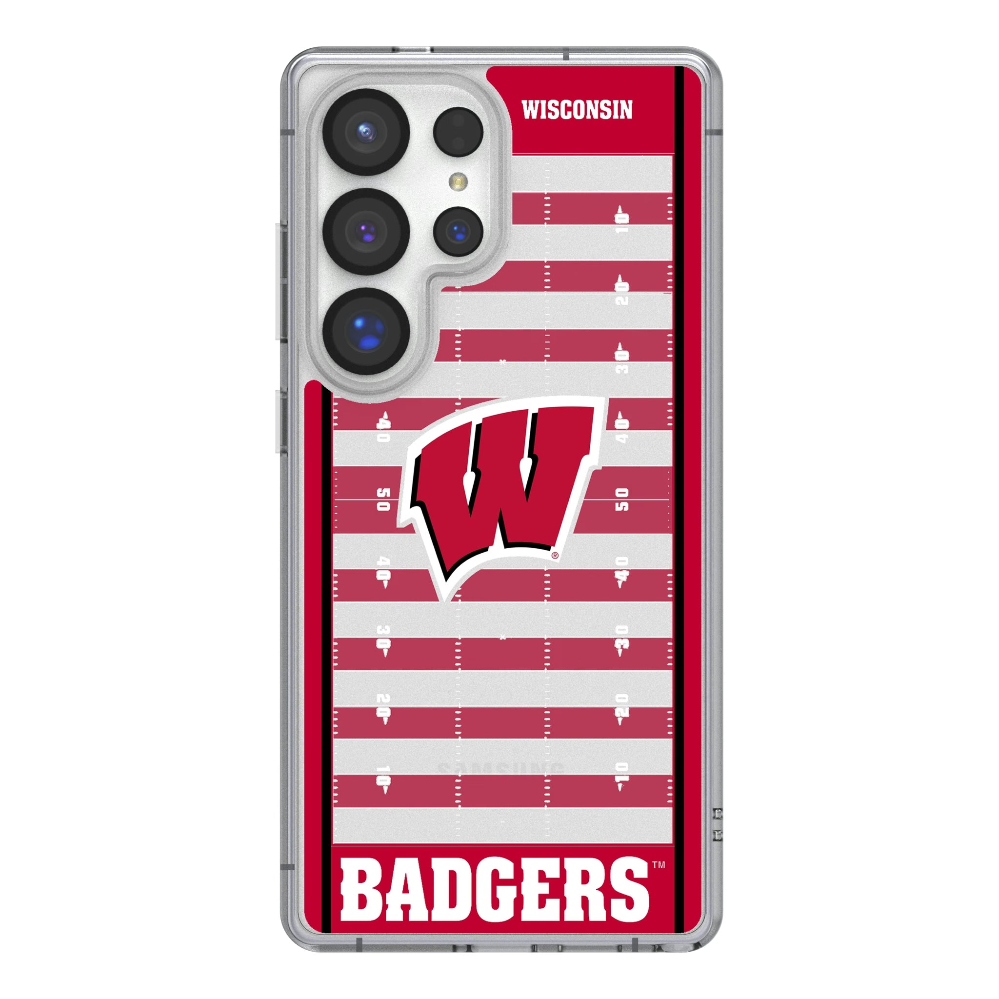 University of Wisconsin Badgers Field Galaxy Clear Phone Case for Samsung Galaxy