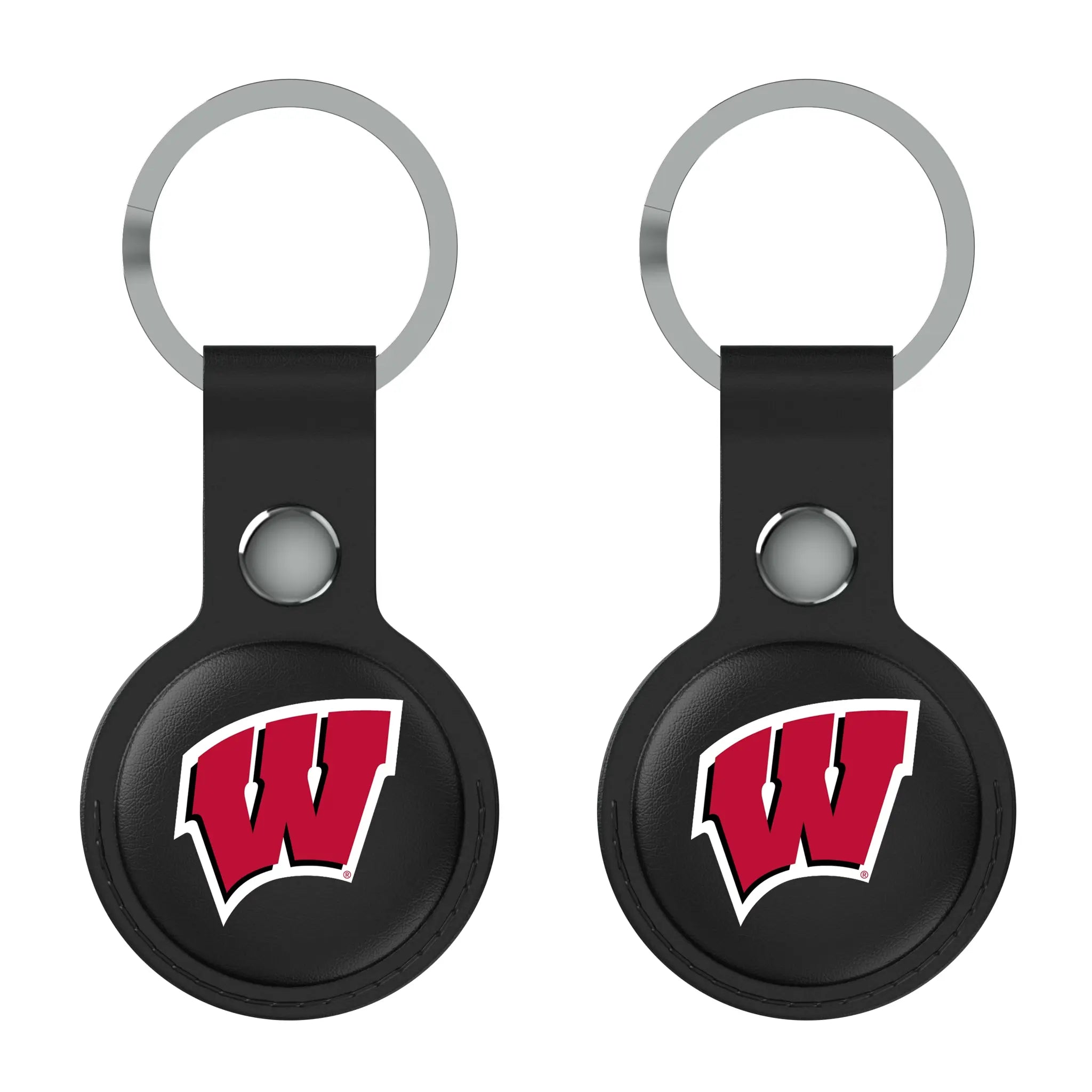 University of Wisconsin Badgers Insignia AirTag Black Airtag Holder 2-Pack