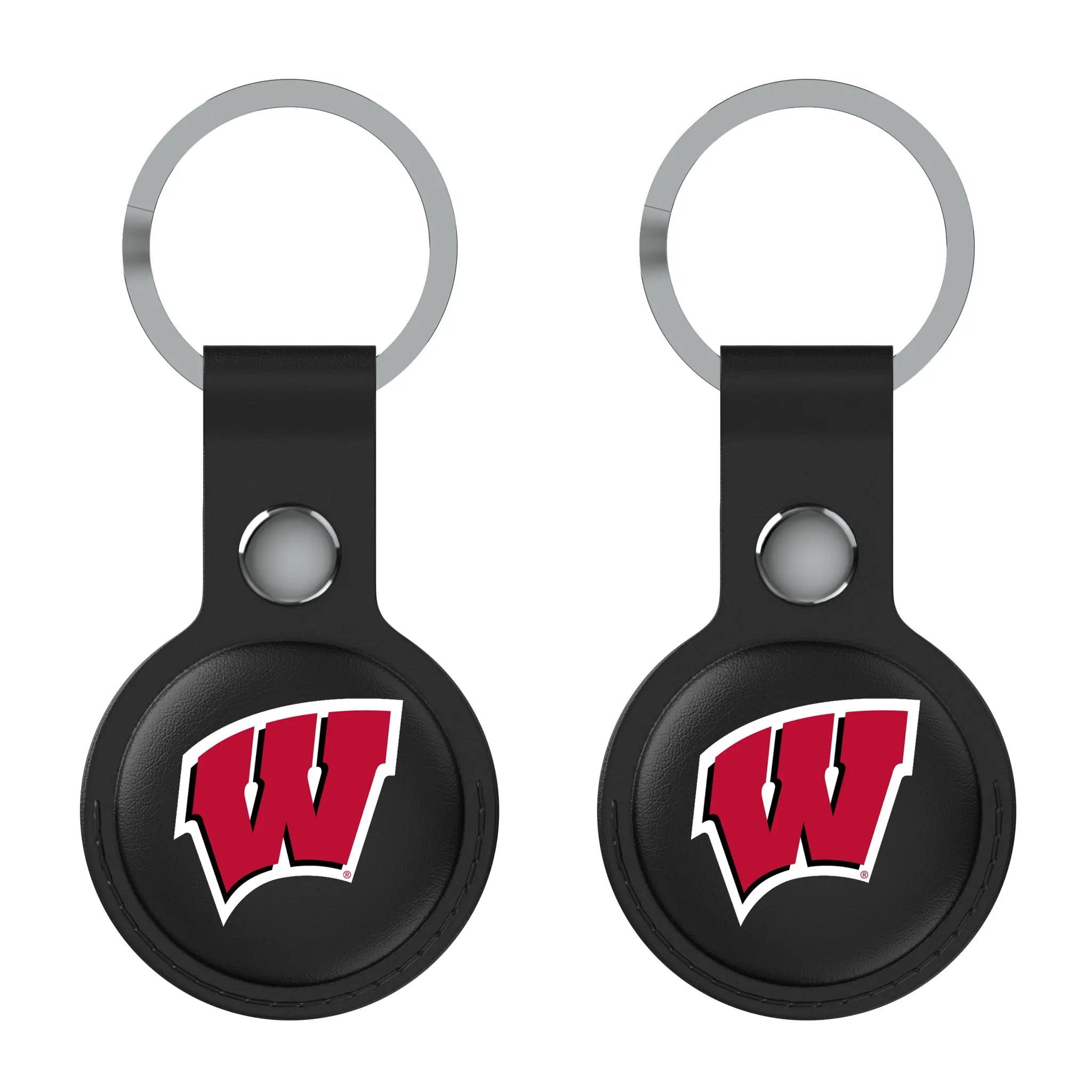 University of Wisconsin Badgers Insignia AirTag Black Airtag Holder 2-Pack