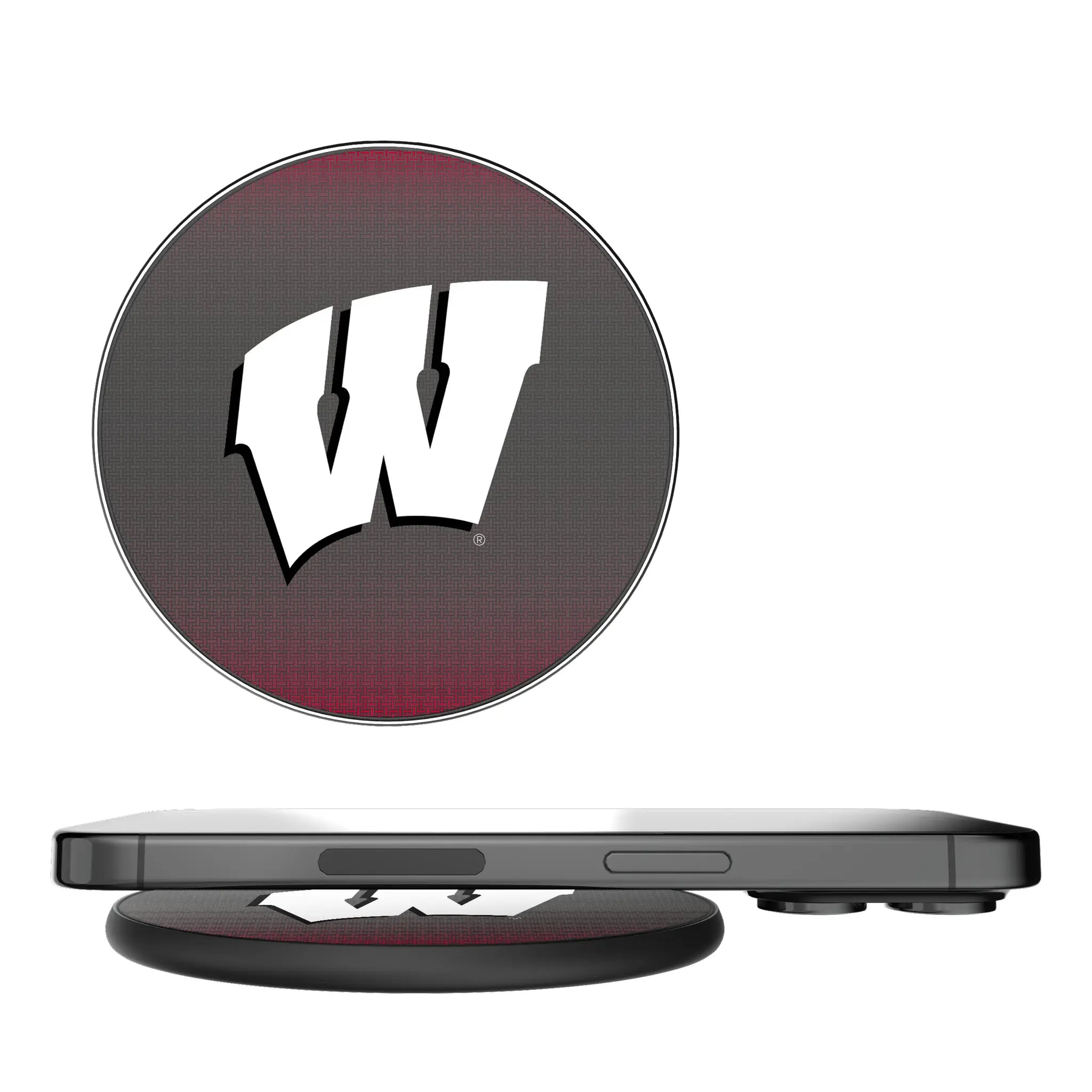 University of Wisconsin Badgers Linen 15-Watt Wireless Charger