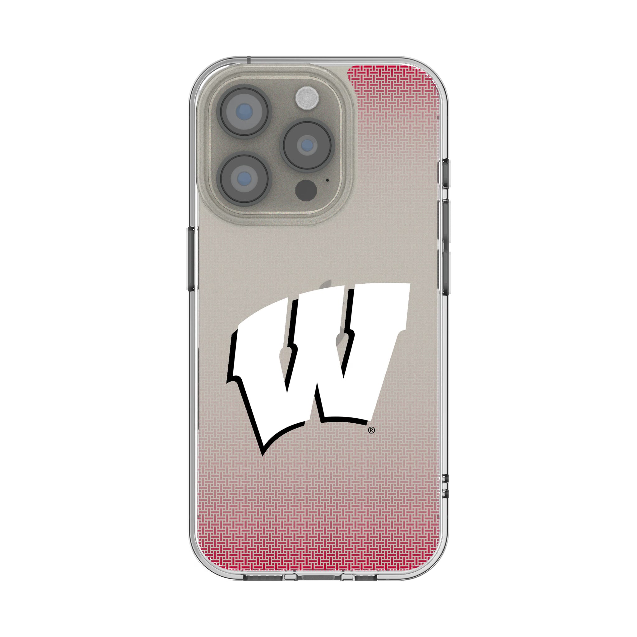 University of Wisconsin Badgers Linen iPhone Clear Phone Case for Apple iPhone