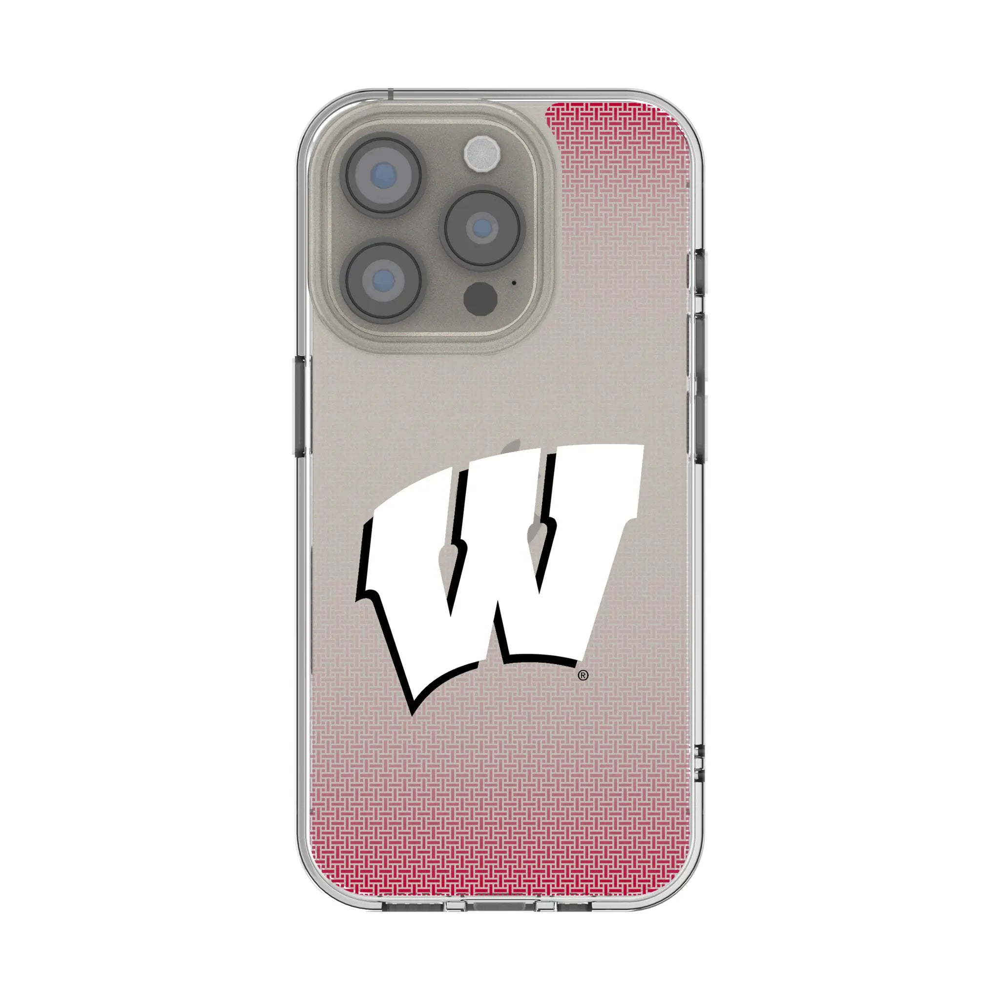 University of Wisconsin Badgers Linen iPhone Clear Phone Case for Apple iPhone