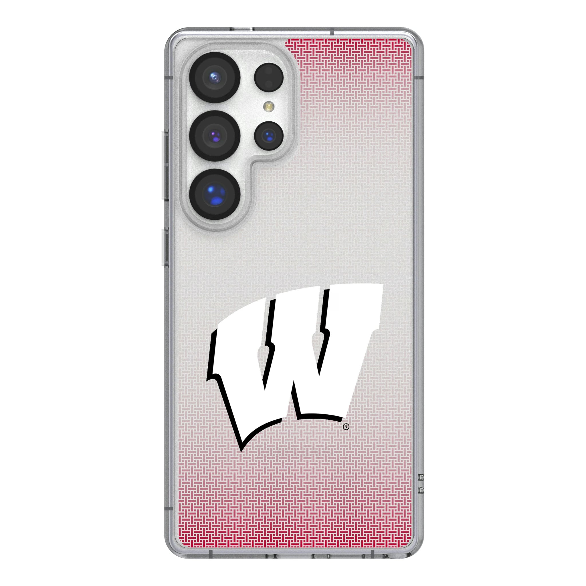 University of Wisconsin Badgers Linen Galaxy Clear Phone Case for Samsung Galaxy