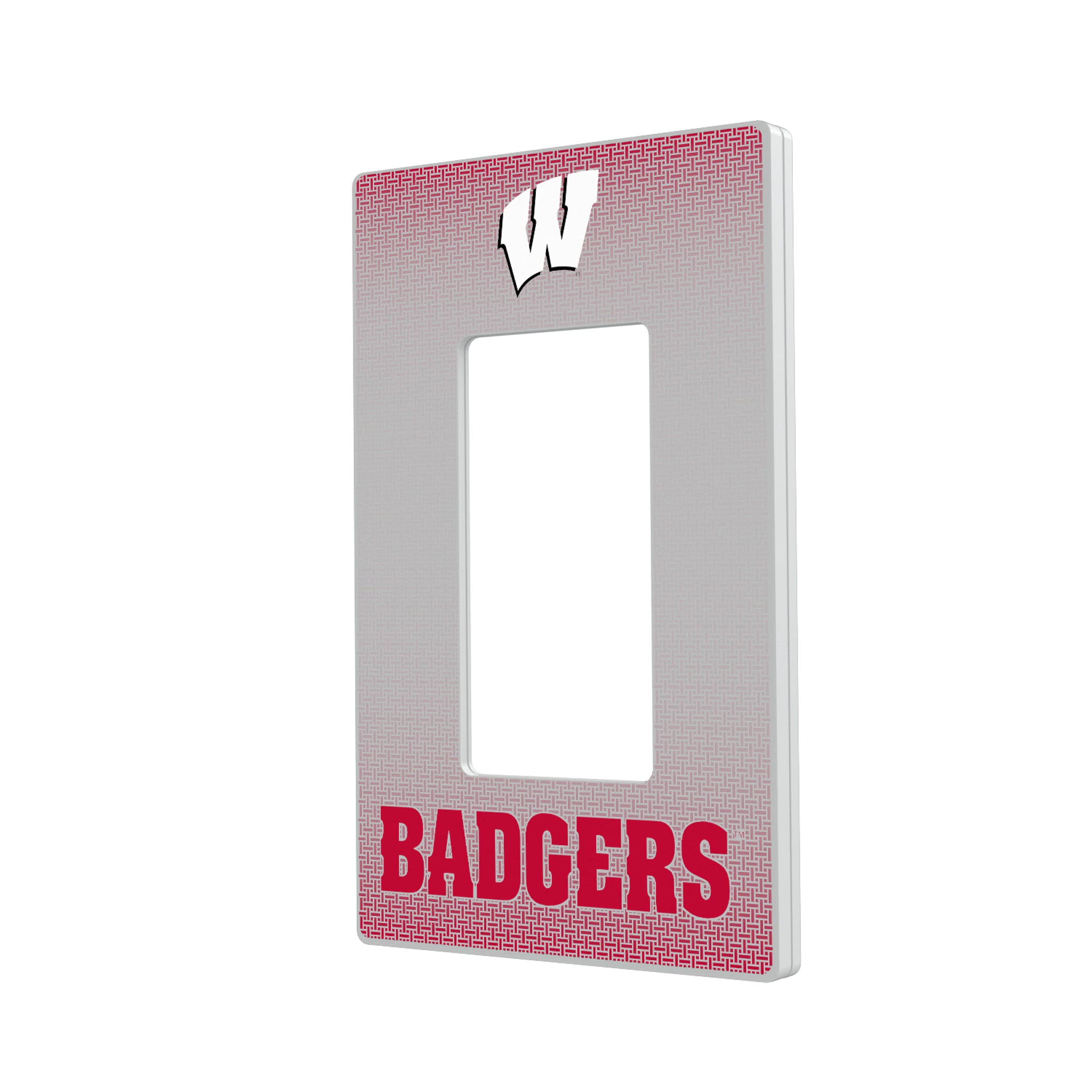 University of Wisconsin Badgers Linen Hidden-Screw Light Switch Plate#Style_Single Rocker