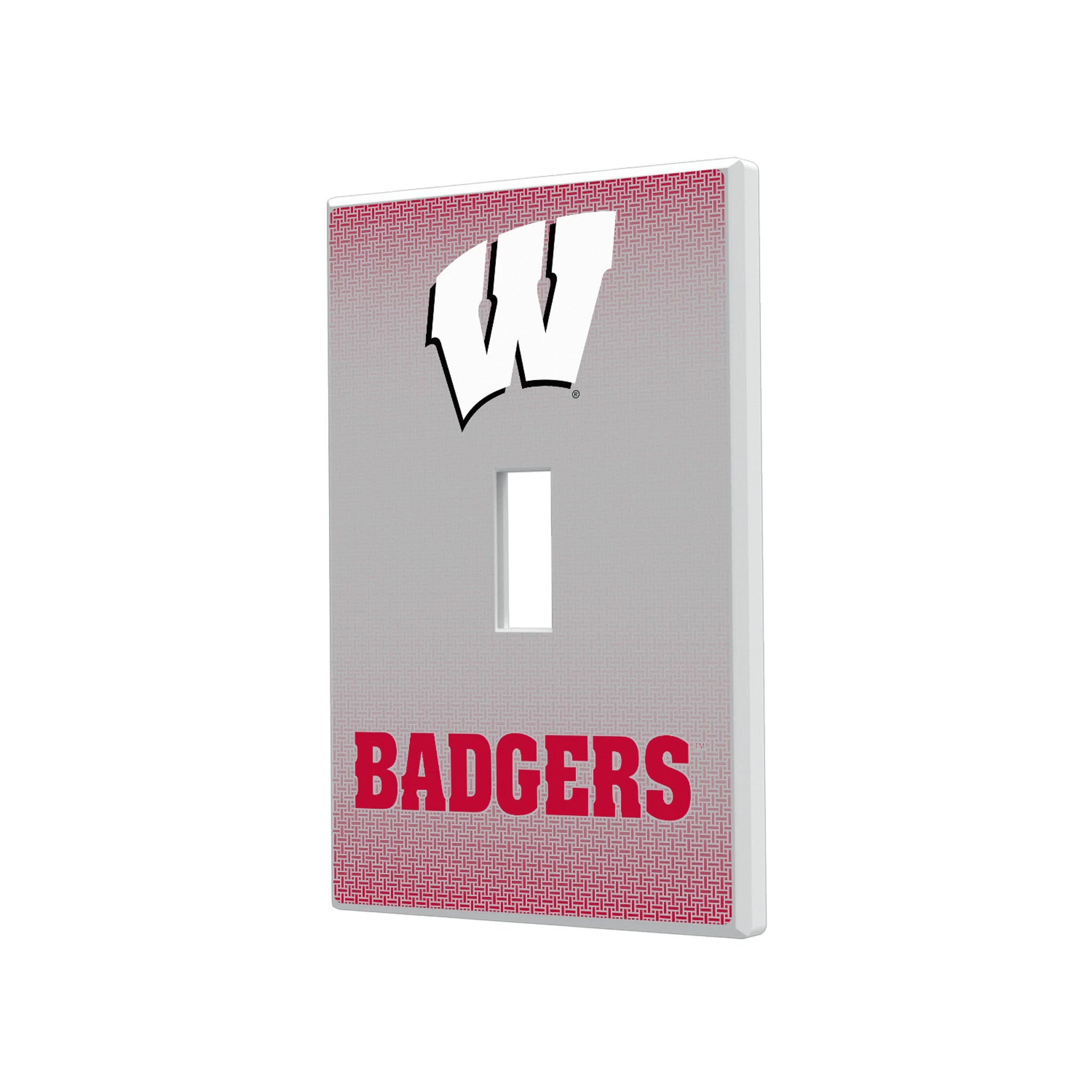 University of Wisconsin Badgers Linen Hidden-Screw Light Switch Plate#Style_Single Toggle