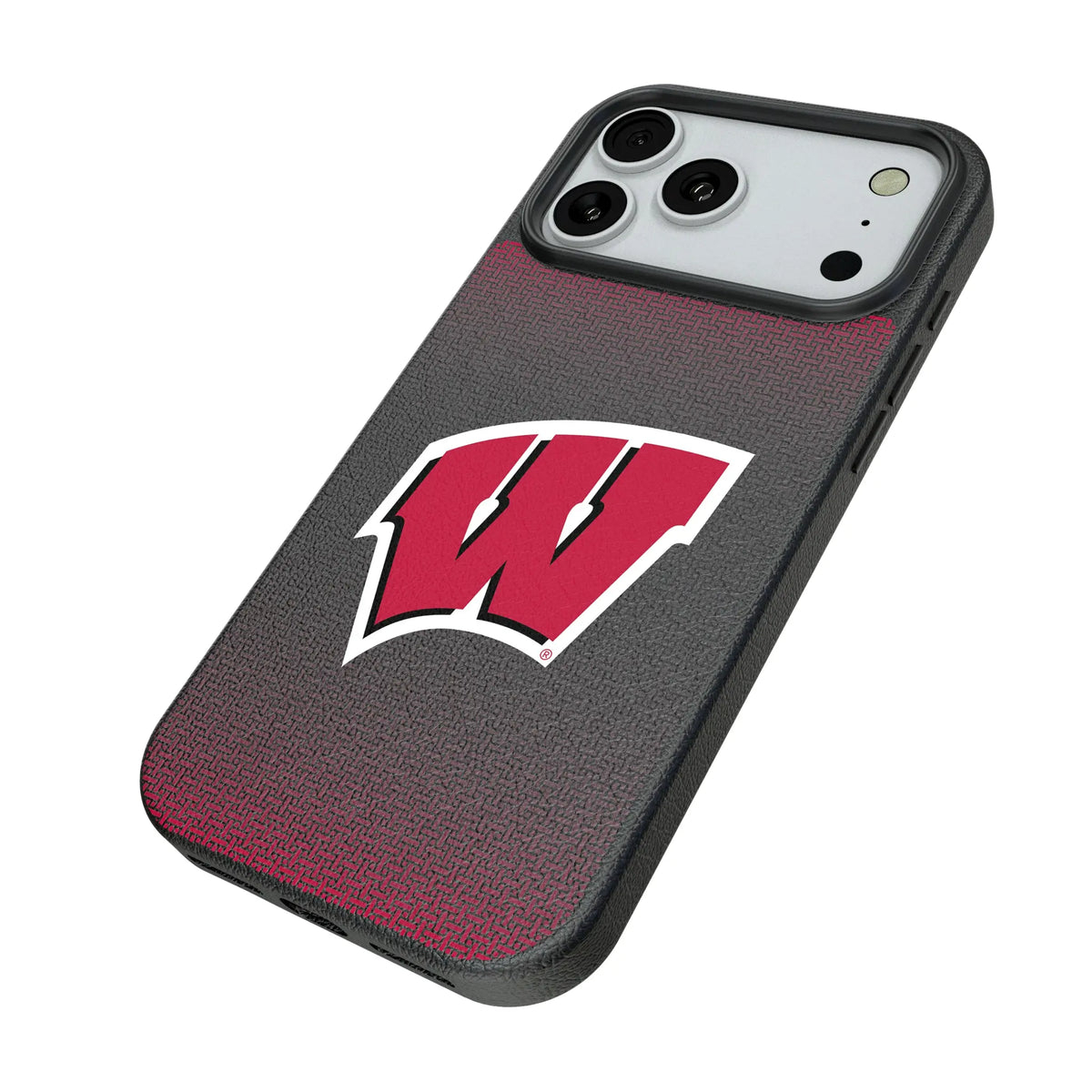 University of Wisconsin Badgers Linen iPhone MagSafe Compatible Phone Case for Apple iPhone - Isometric View#Device_iPhone 18 Pro Max