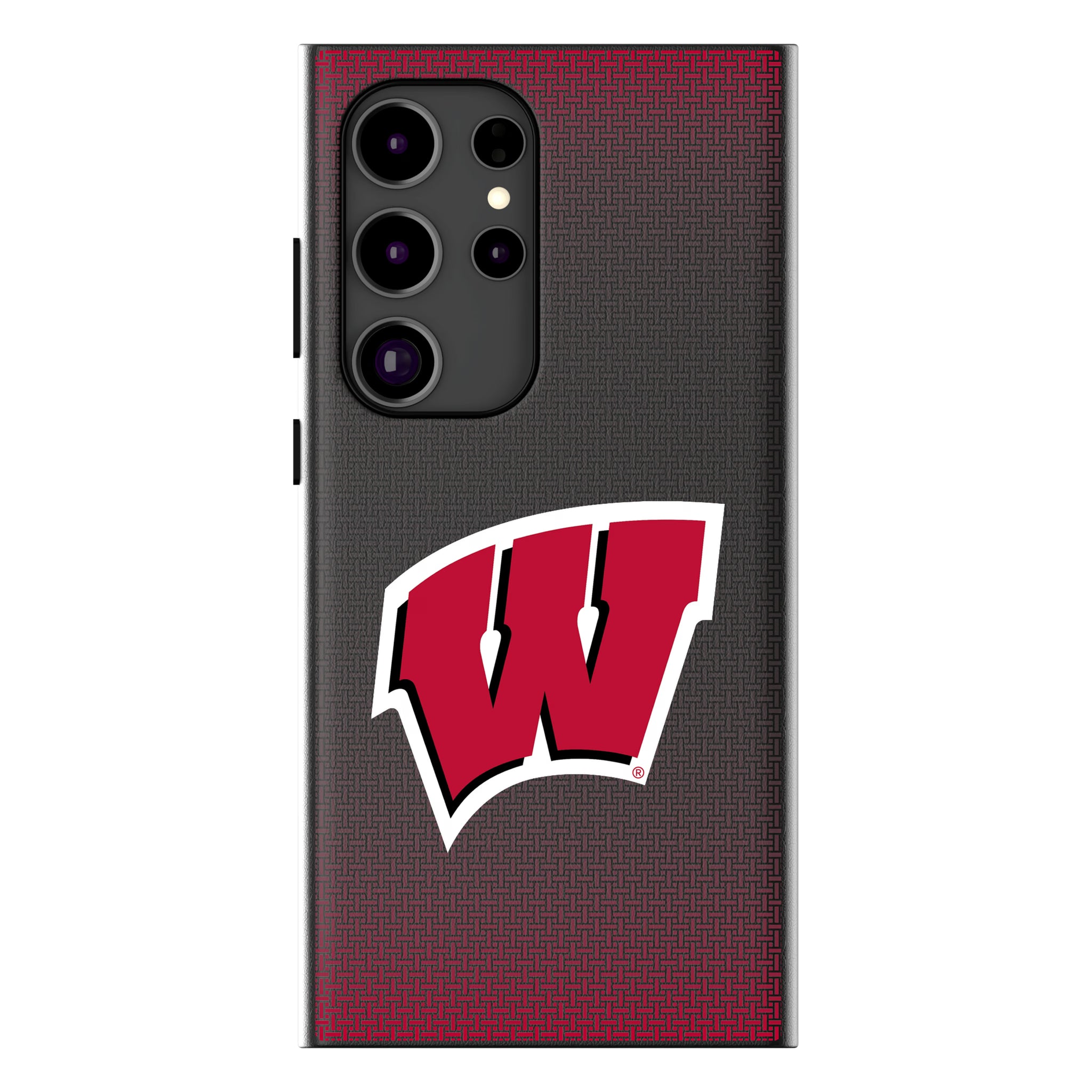 University of Wisconsin Badgers Linen Galaxy MagSafe Compatible Phone Case for Samsung Galaxy