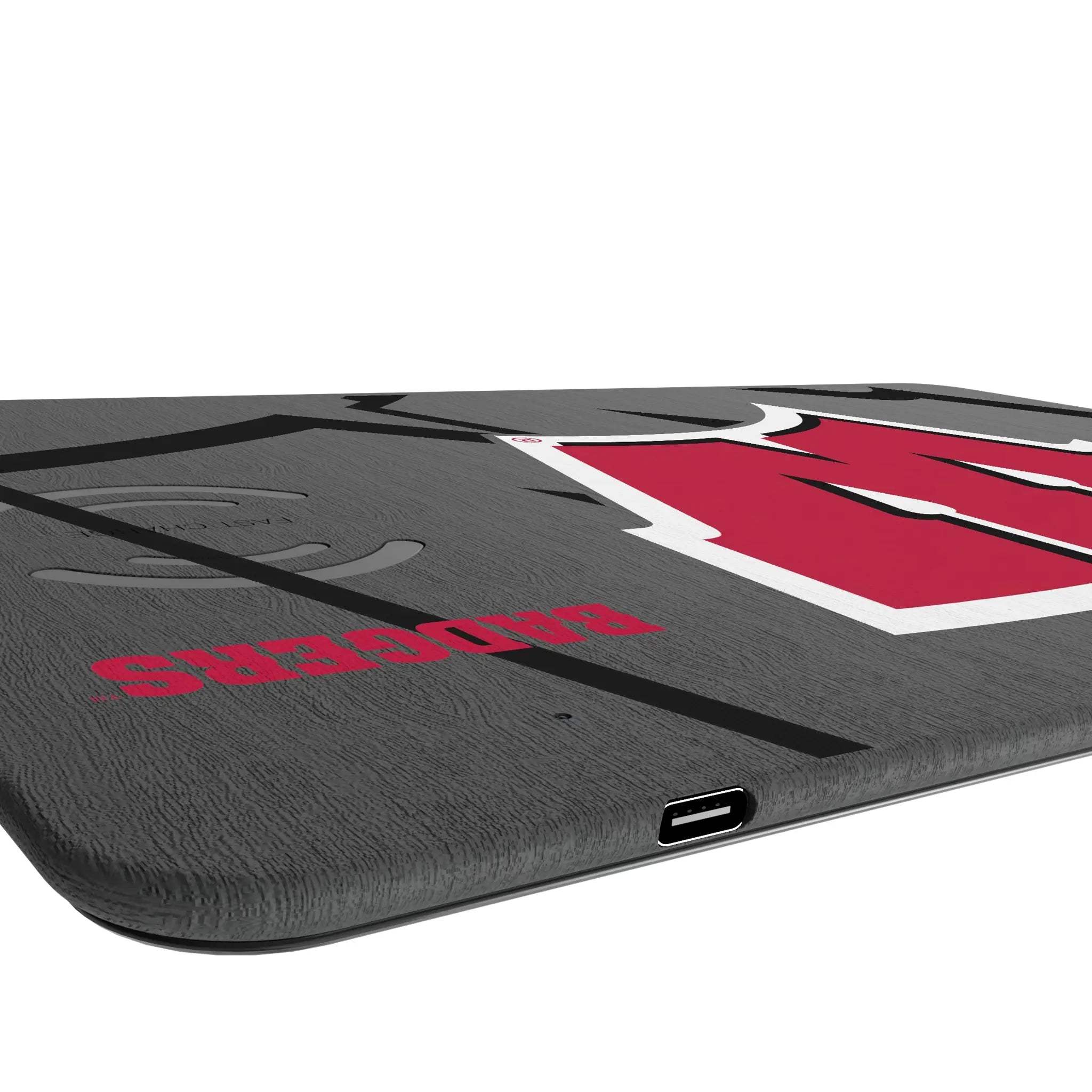 University of Wisconsin Badgers Monocolor Tilt 15-Watt Wireless Charger and Mouse Pad