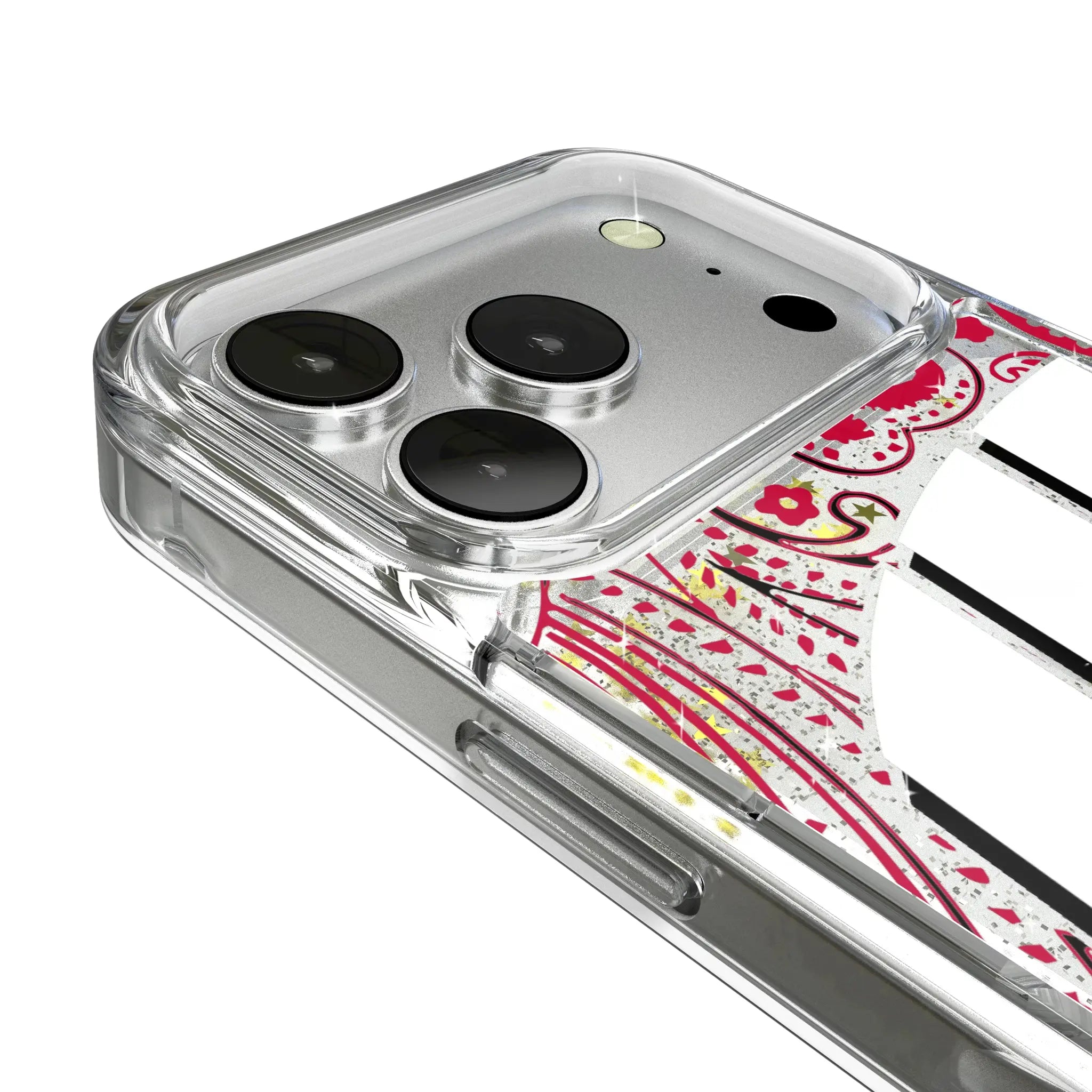 University of Wisconsin Badgers Paisley iPhone Glitter Phone Case for Apple iPhone - Detail